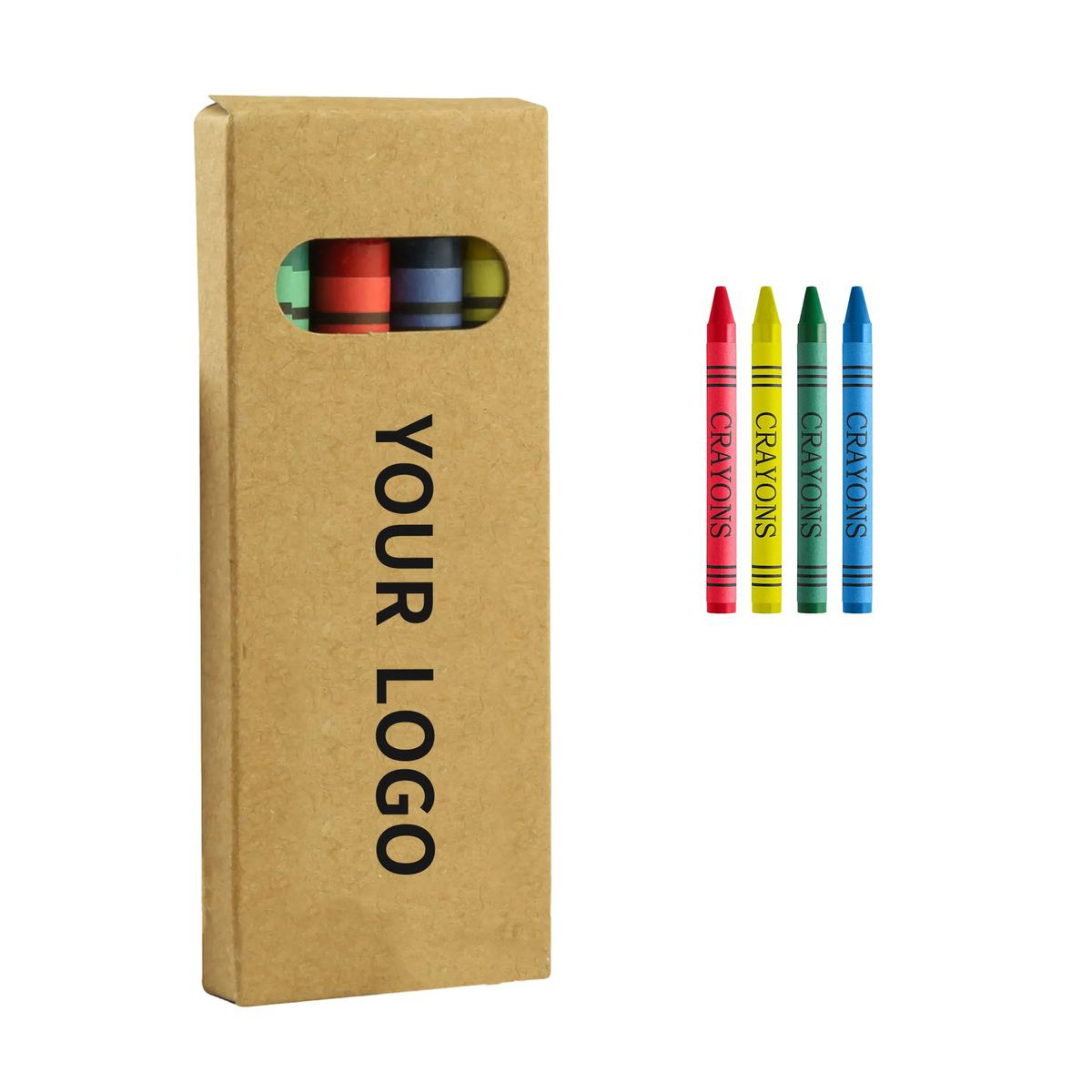 Compact Four Color Wax Crayon Set 2