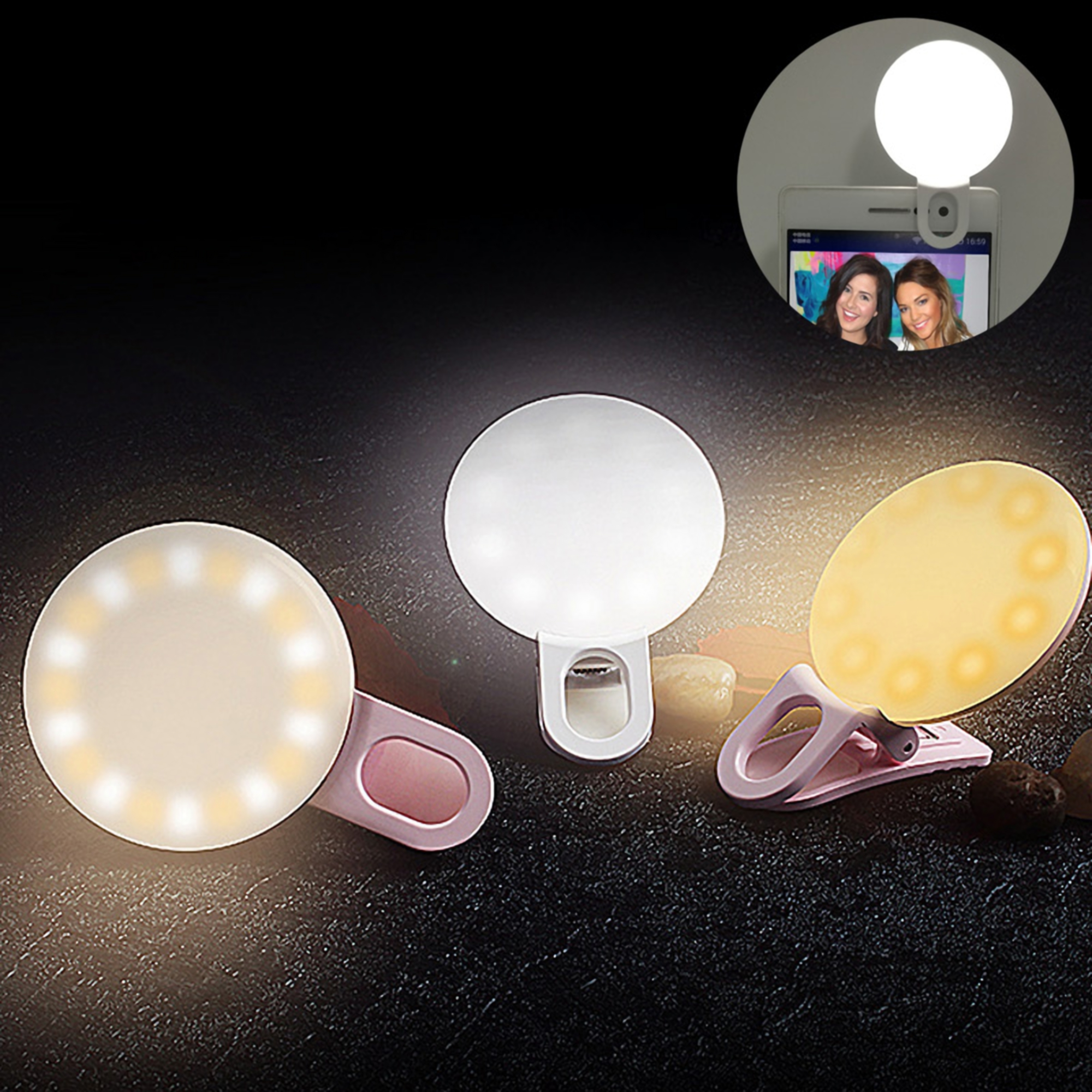 Adjustable Selfie Ring Light w/Clip 3