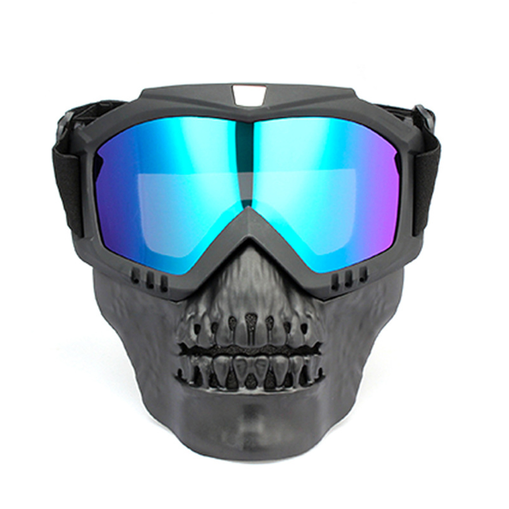 Detachable Cross Country Riding Ski Goggles Skull Face Mask 4