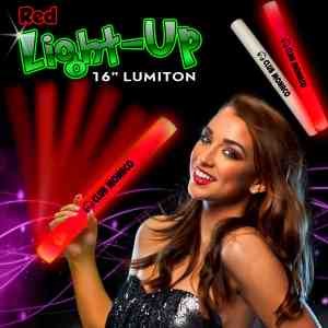 16" Red LED Light Up LED Glow Baton Wand