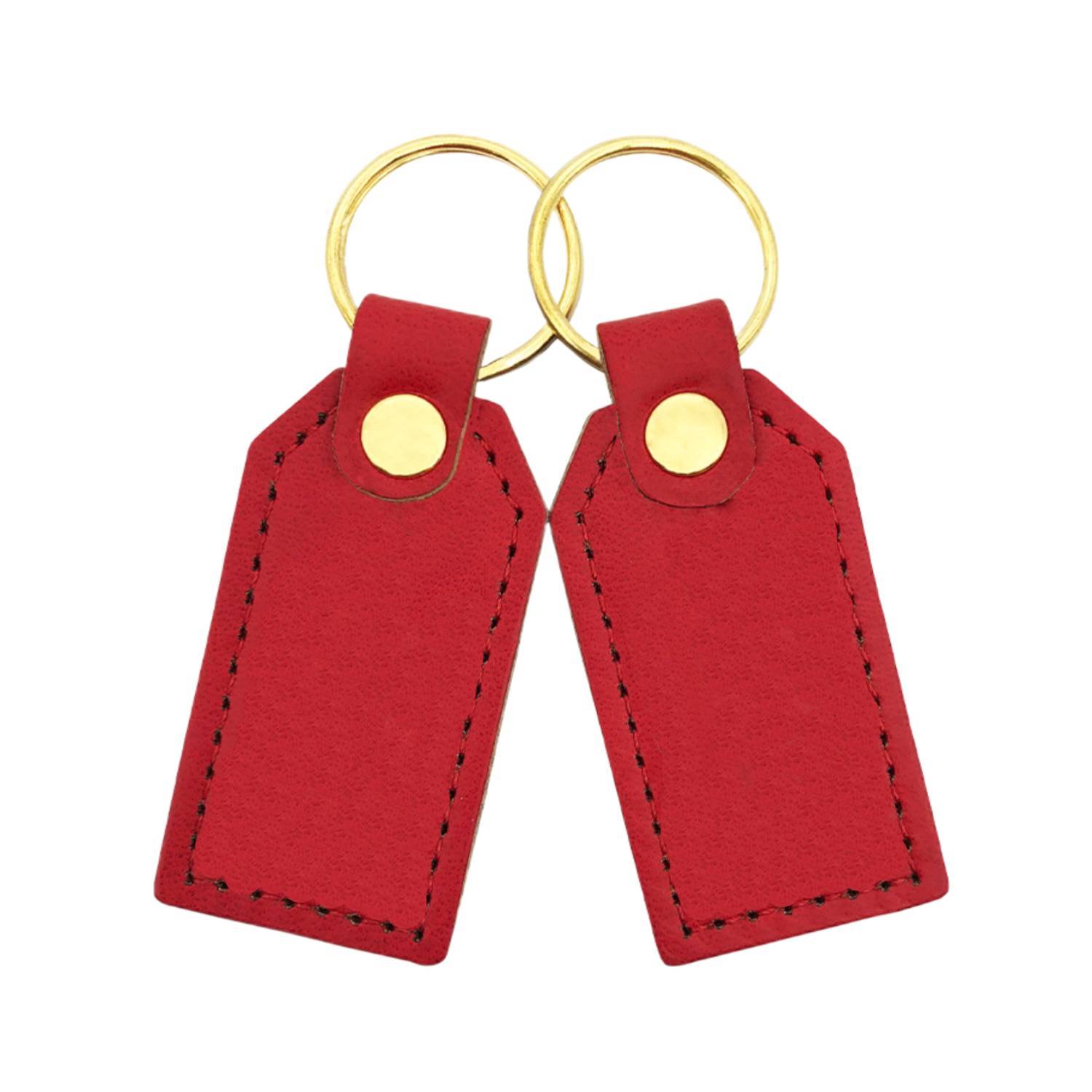 PU Leather Rectangular Keychain 4