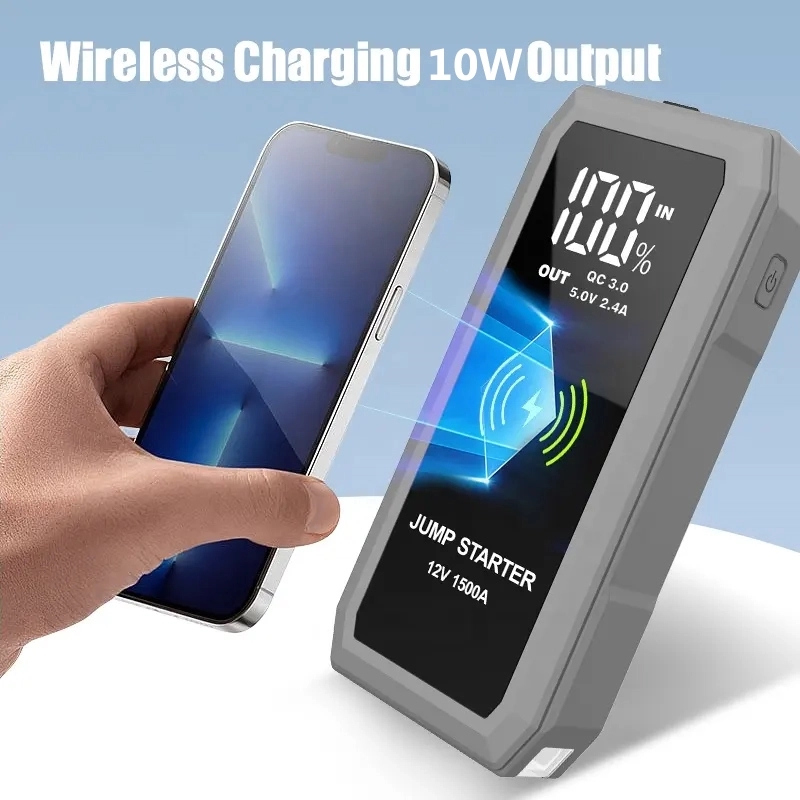 Car Jump Starter Power Bank With Intelligent LCD Display 7