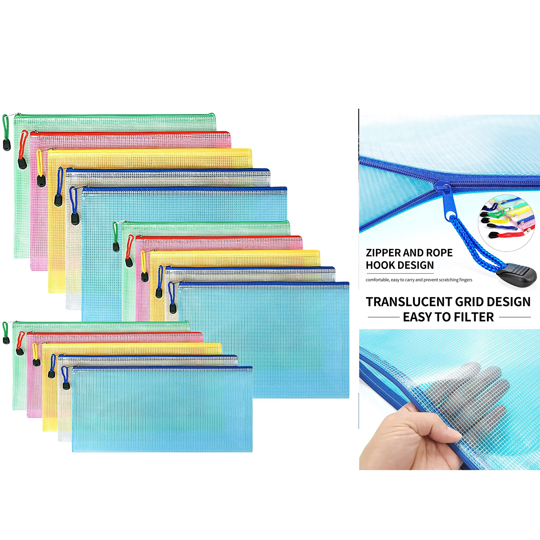Plastic Mesh Zipper Pouches 2
