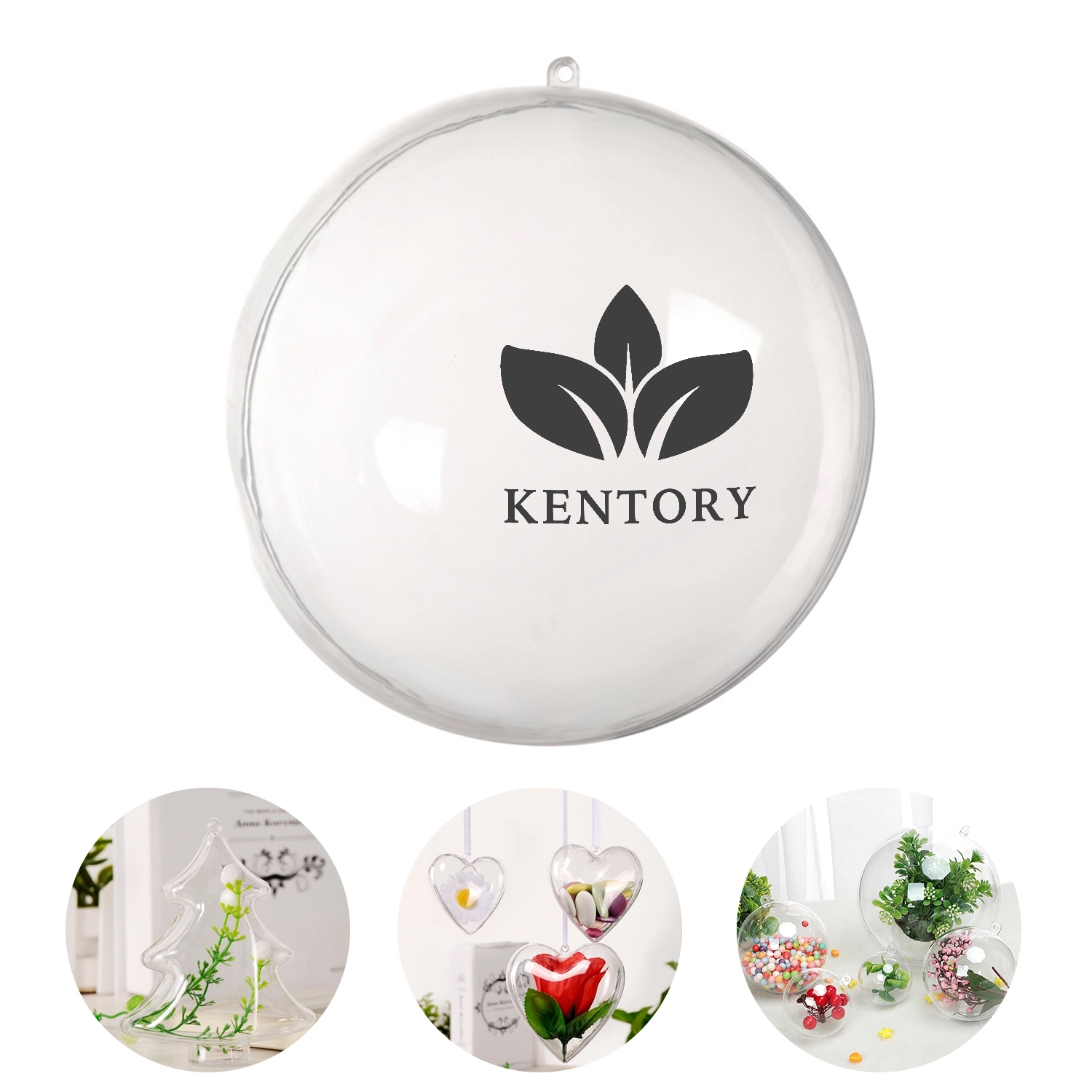 Clear Plastic Acrylic Molding Balls Holiday Ornaments 2