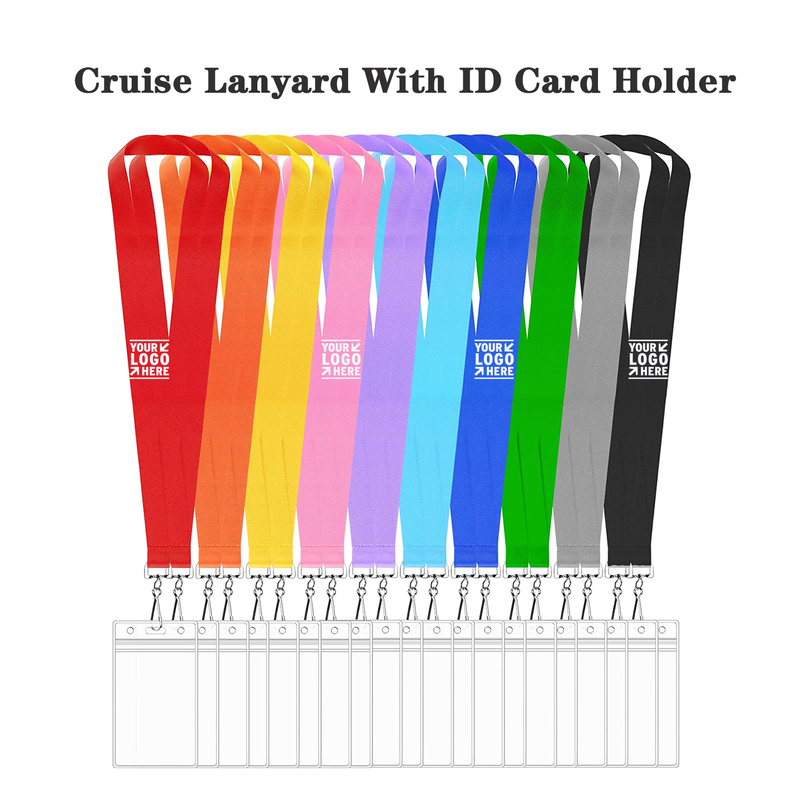 Colorful Durable Lanyard with Waterproof Id Clip