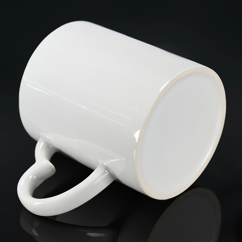 Custom 11 Oz sublimation blank mug with Heart handle 4