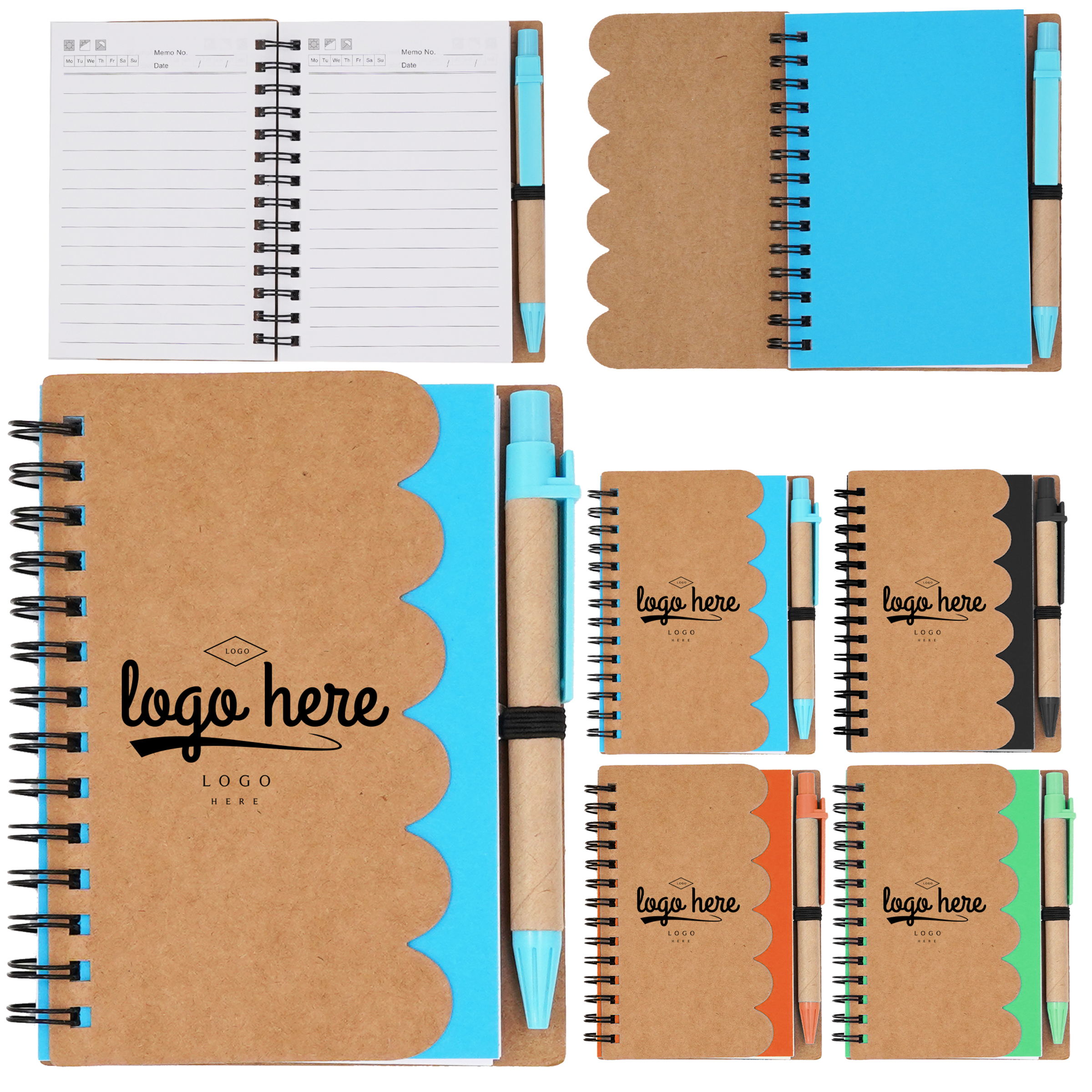Paper Wavy Stripe Pen Notebook 3