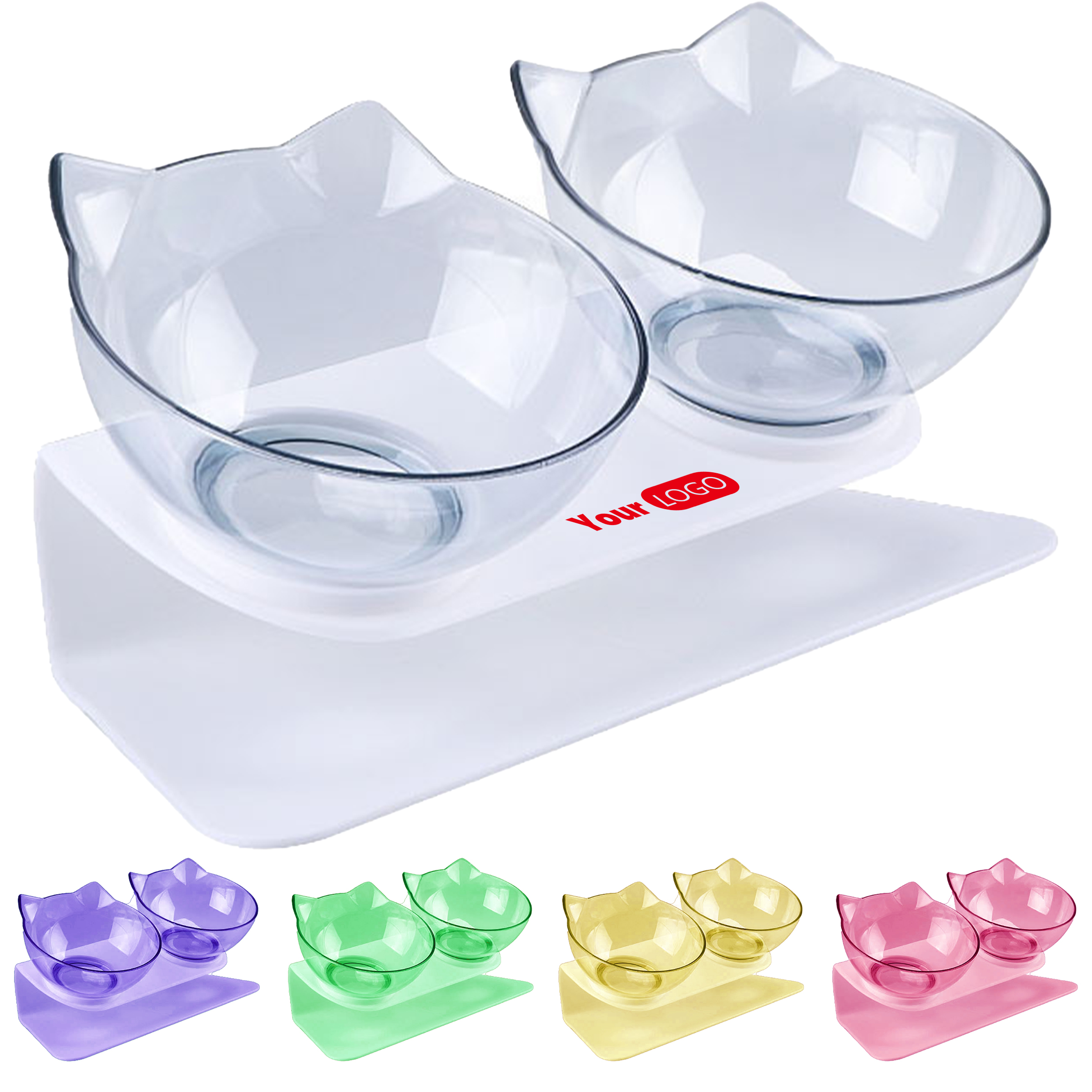 Abs Sleek Transparent Pet Bowl Set 5