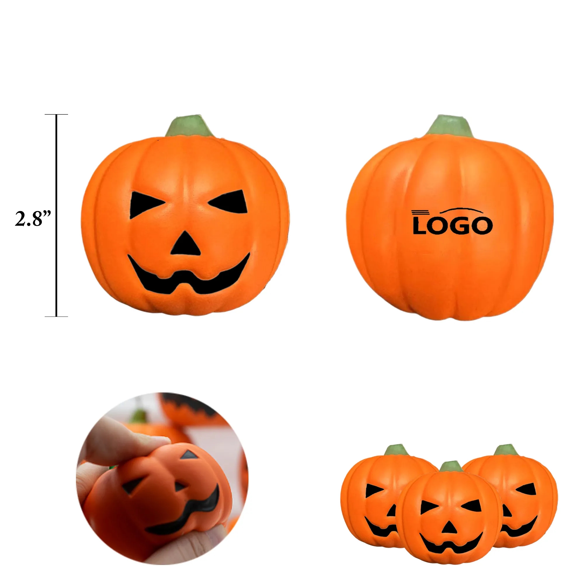 PU Stress Relief Pumpkin Ball 4