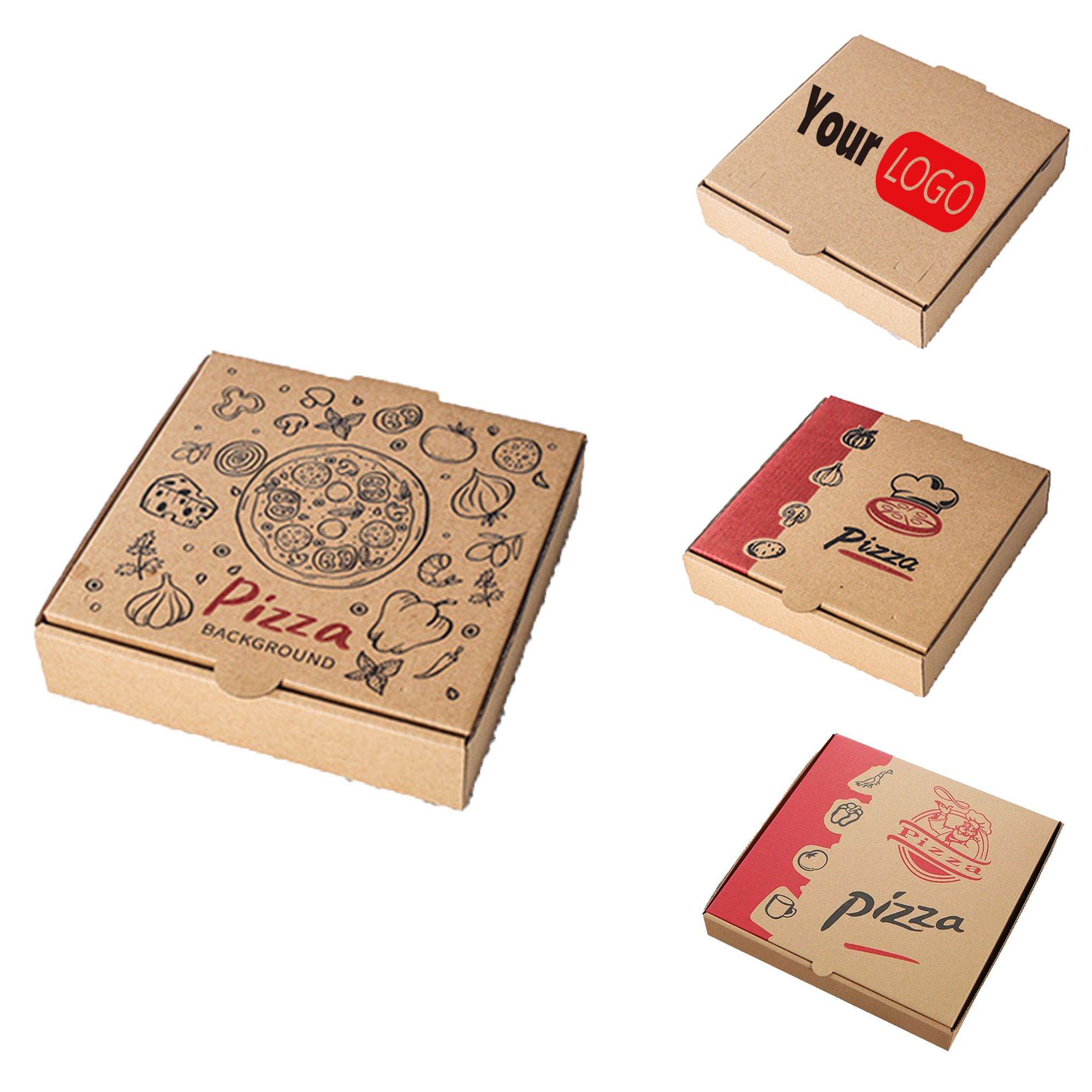 Kraft Corrugated Pizza Box 1
