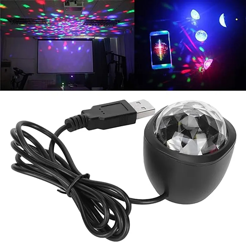 Party Lights 3W Voice Control Disco Ball Lamp 3