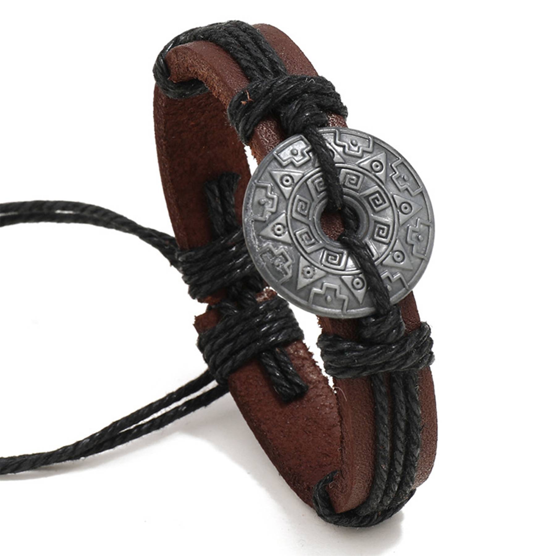 PU Braided alloy vintage bracelet 4