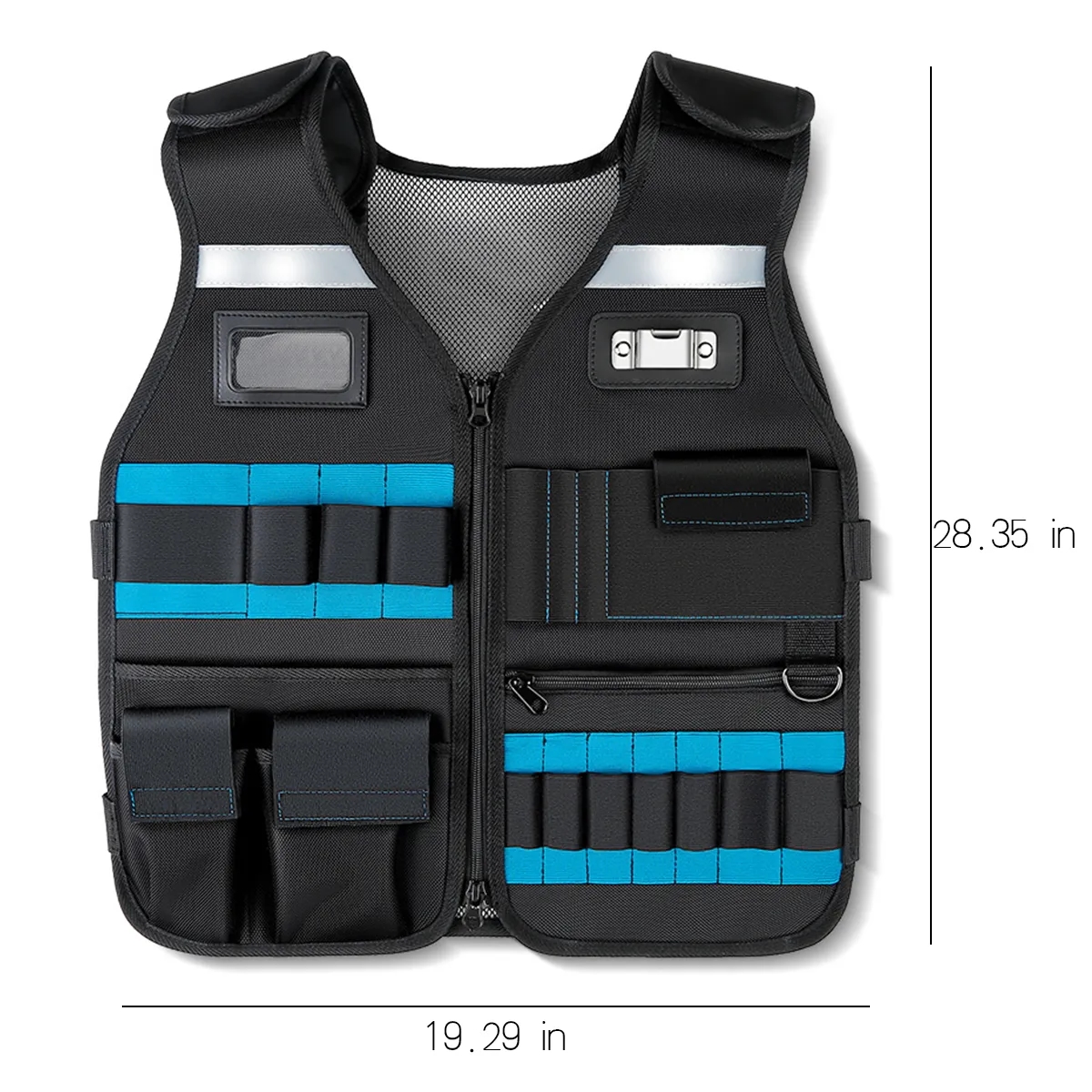 Multi-Pocket Tool Vest Reflective Hardware Safety Clothes 3