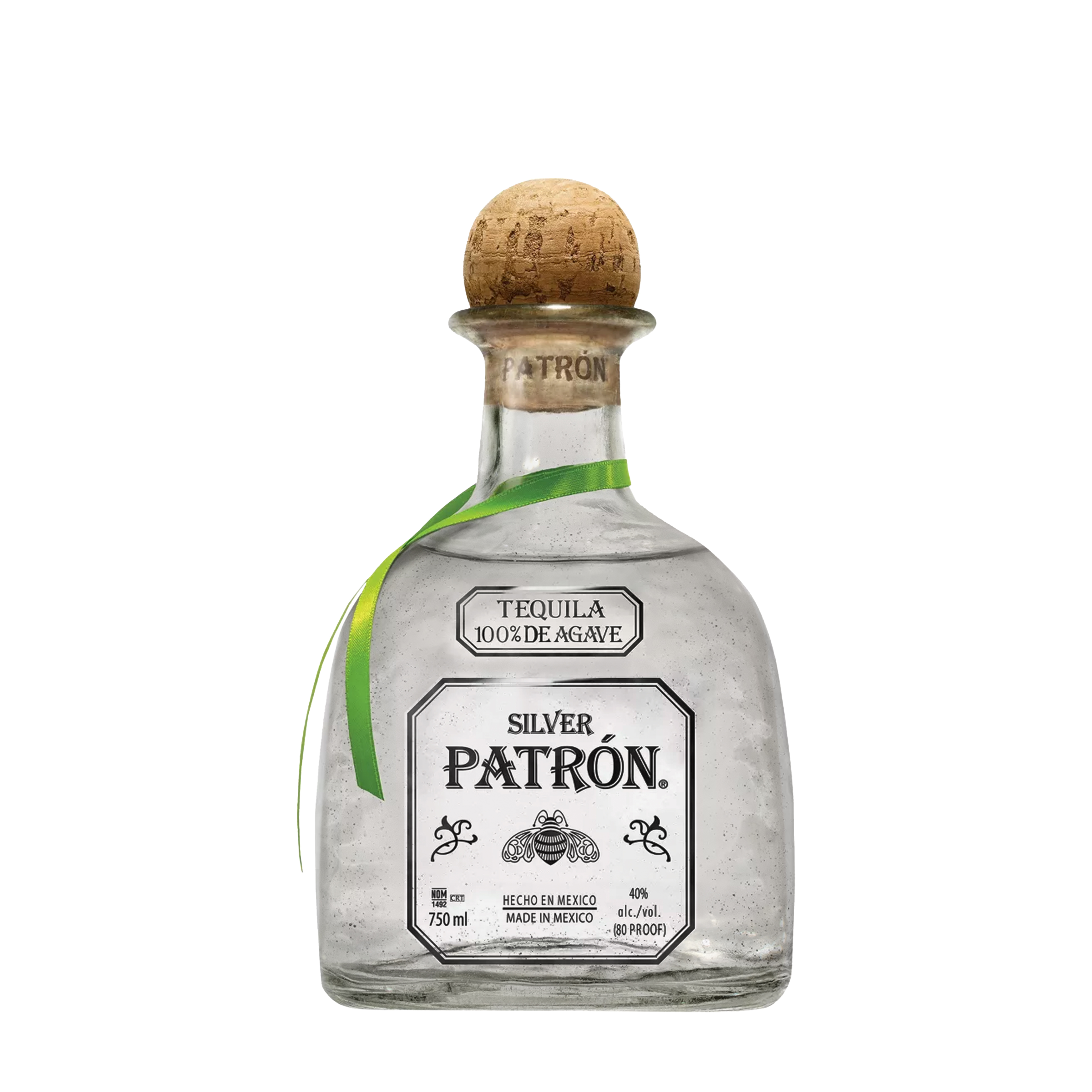 Etched Patrón Silver Tequila Liquor Bottle 1
