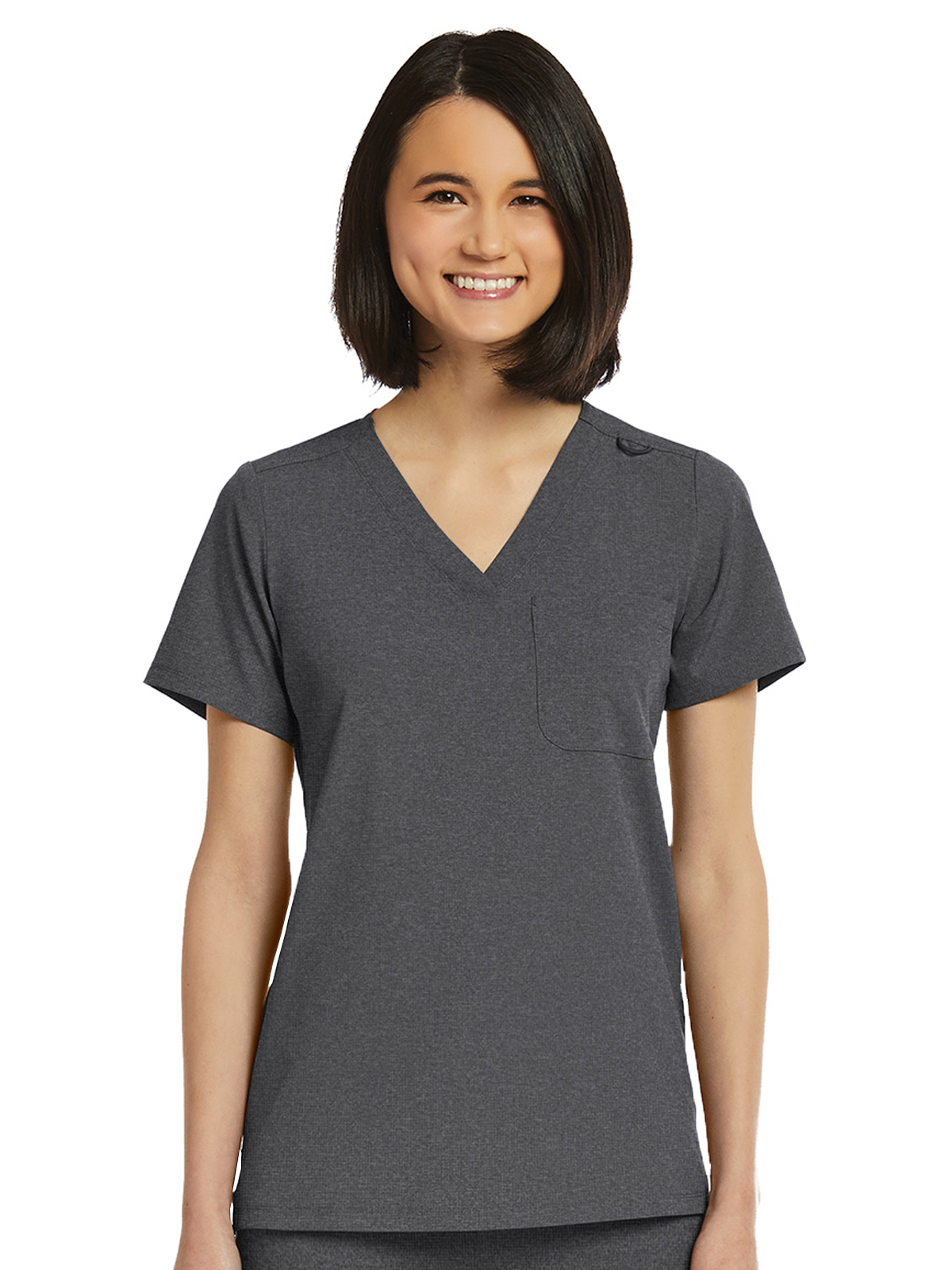 ScrubJoy Originals - Women's Fitted One-Pocket V-Neck Top 38