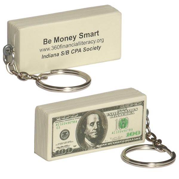 $100 Bill Stress Reliever Key Chain 3