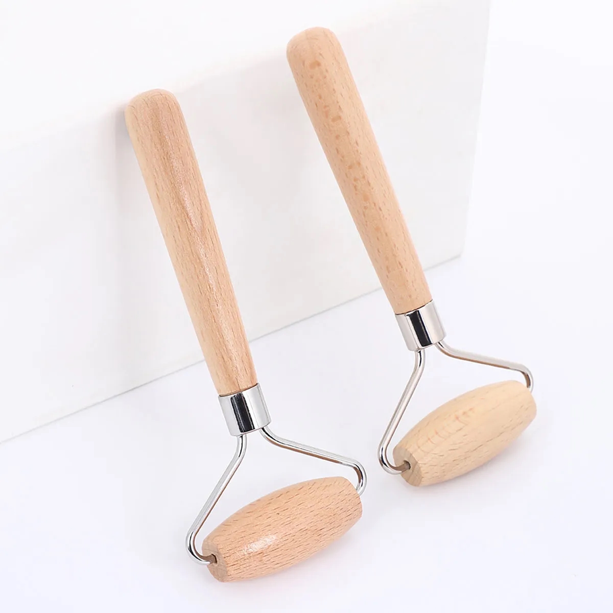 Portable Beech Wood Facial Roller Skin Massager For Face 3