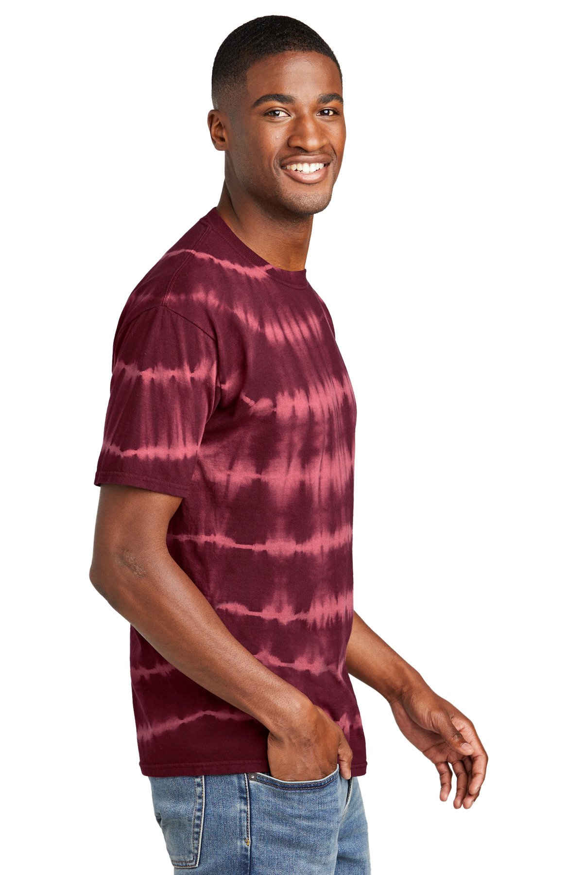 Port & Co Allover Stripe Tie-Dye Tee PC142 22