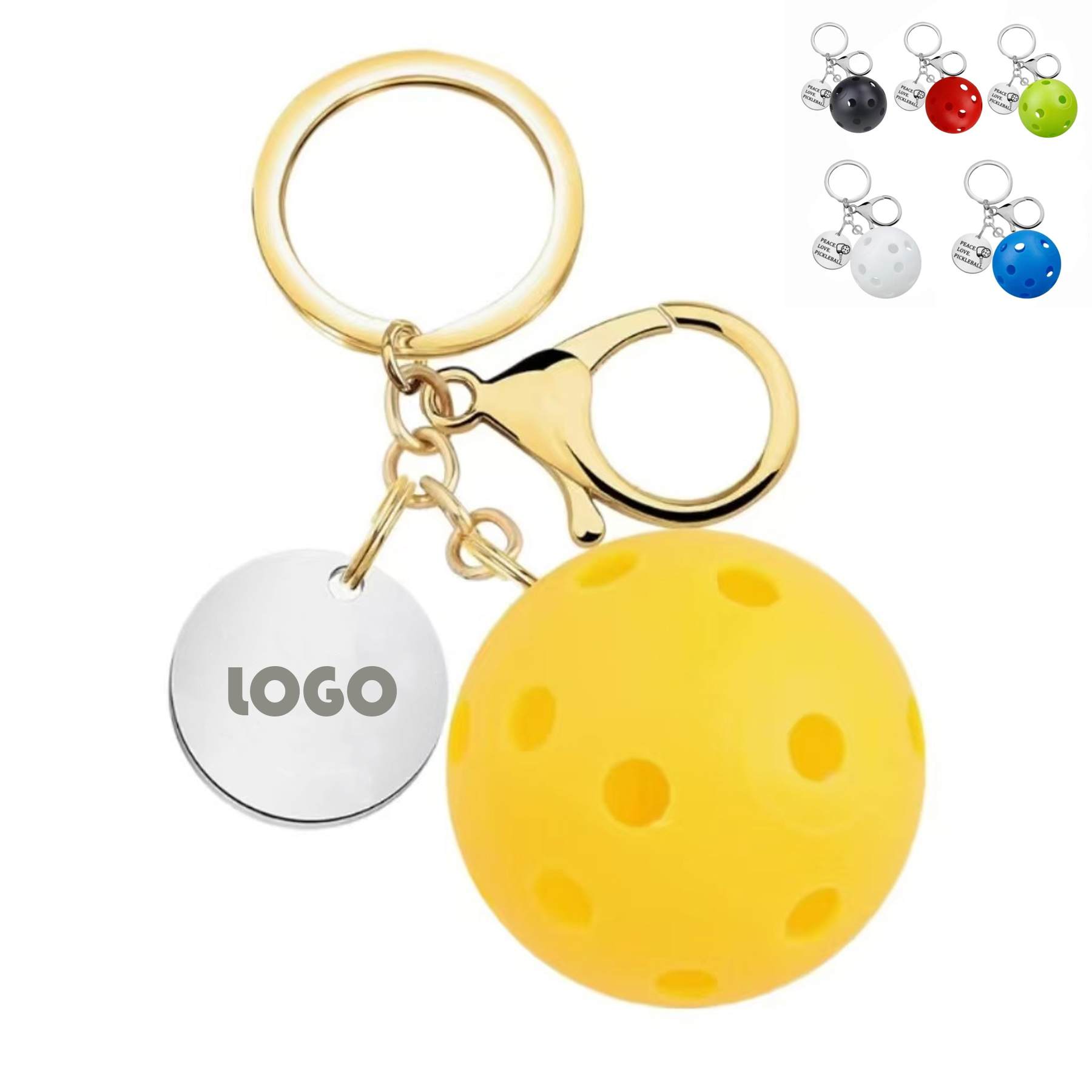 Pickleball Keychain 2