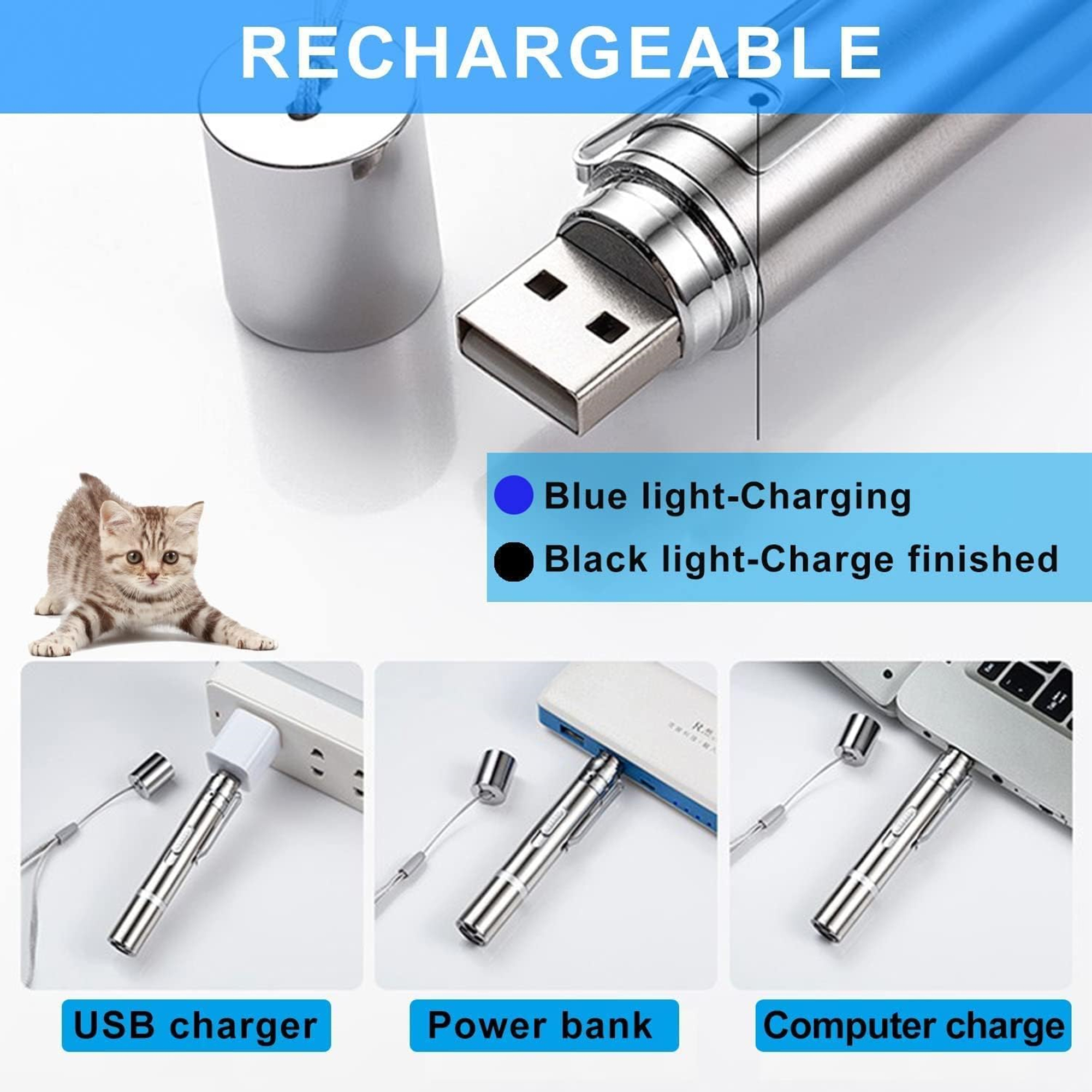 Cat Toys USB Recharge Laser Pointer 2