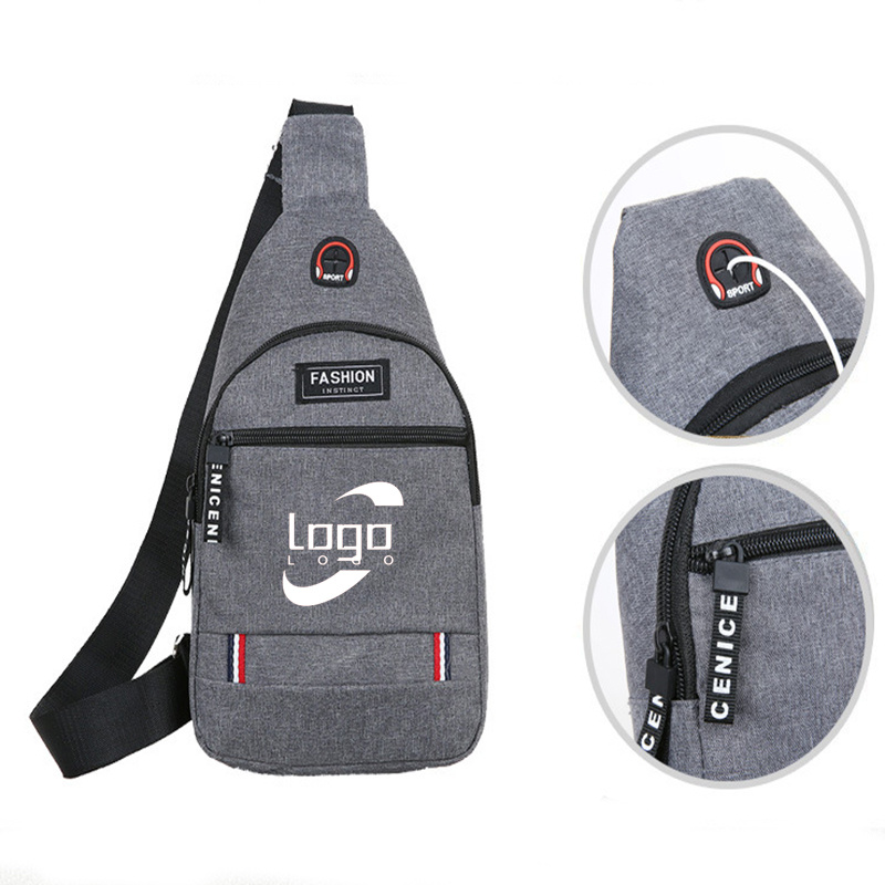 Sling Bag Travel Outdoors W/Earphone Hole 3
