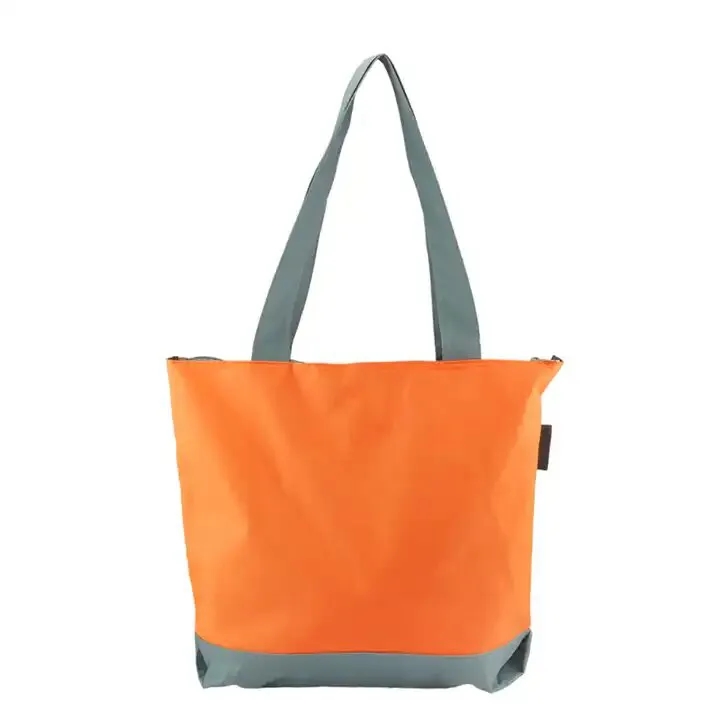 600D Polyester Canvas Zipper Tote 3