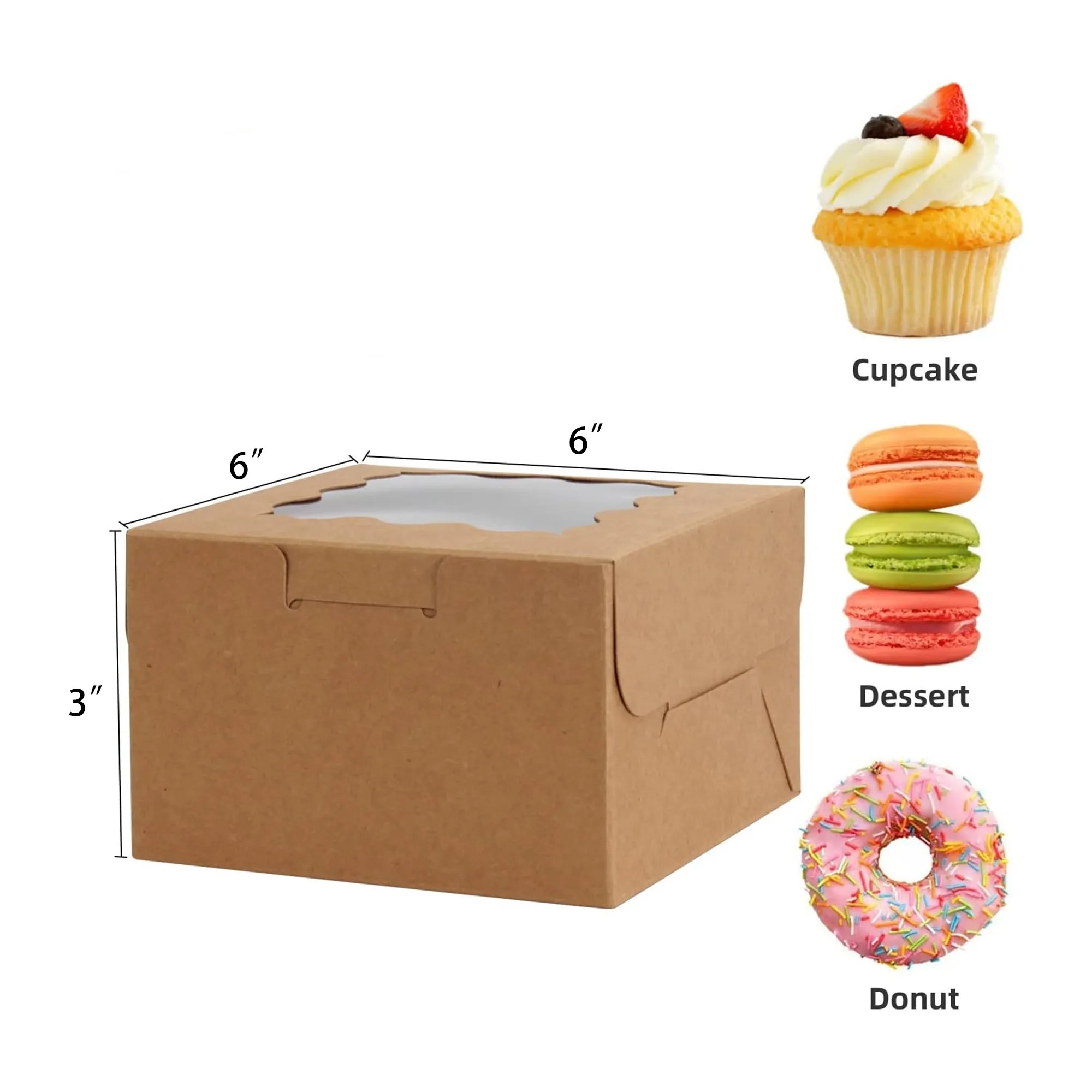 MOQ 500pcs Kraft Wavy Cake Wrapping Gift 4