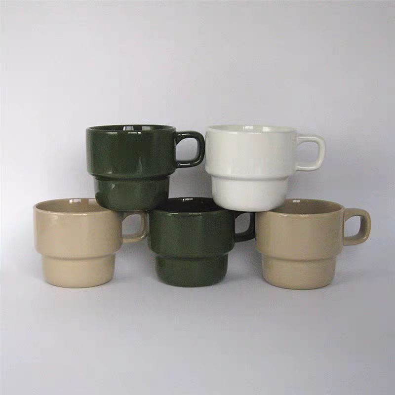 Cute Color Customizable Ceramic Cup With Handle 6
