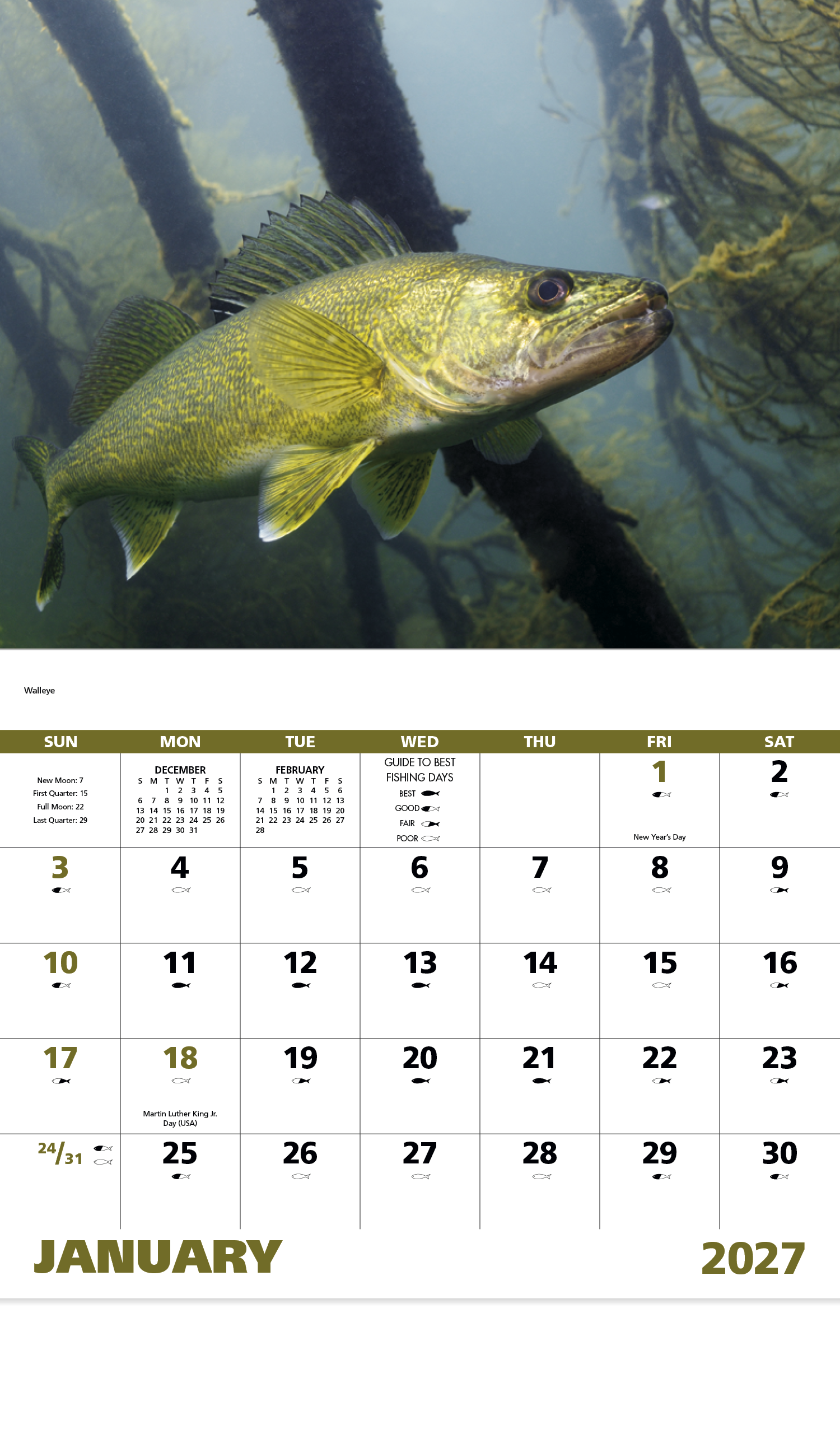 Good Value™ Fishing - Stapled Calendar 39