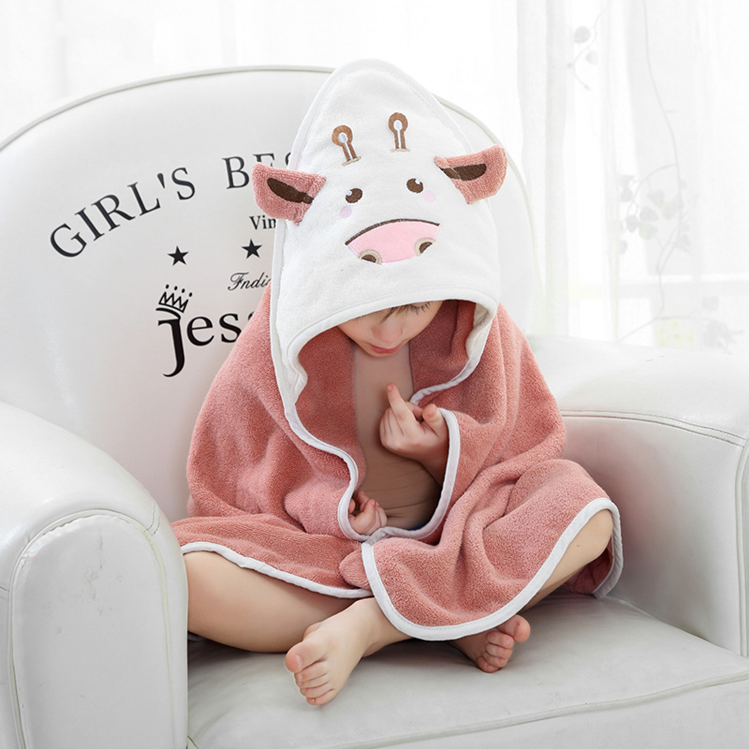 Baby Cotton Animal Face Hooded Towel 3