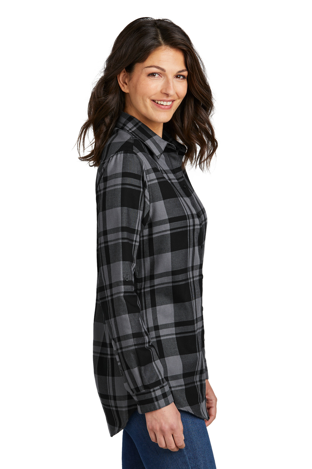 Port Authority Women's Plaid Flannel Tunic . LW668 24