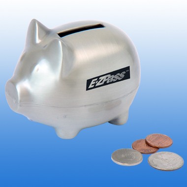 Large brushed finish bank (pewter finish) 1