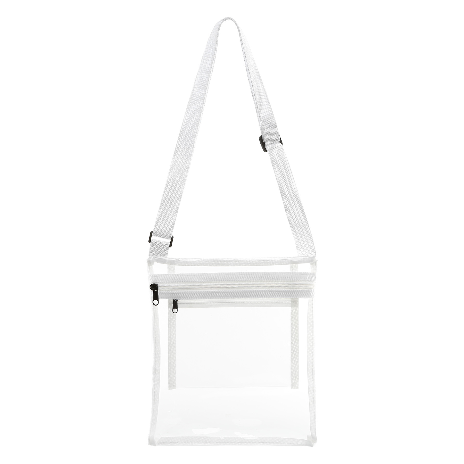 9" X 10" Clear PVC Crossbody Stadium Bag 12
