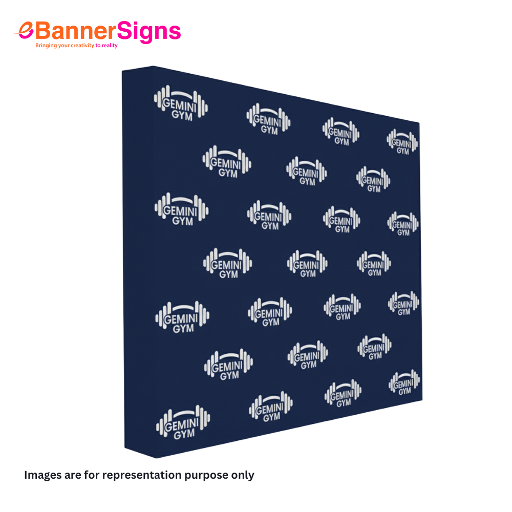 Step & Repeat Fabric Pop Up Straight Display (Graphics + Hardware) 2