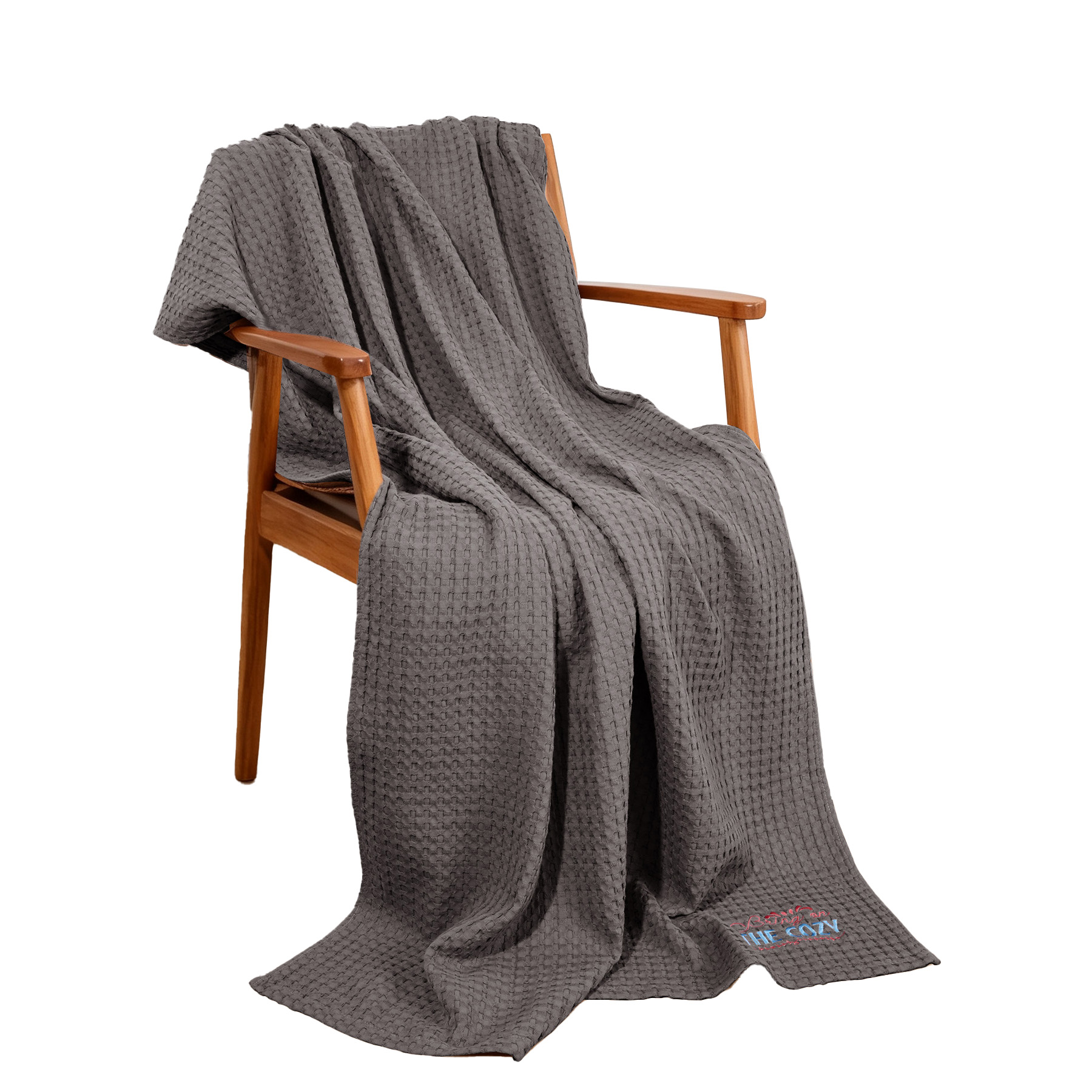 Pure Cotton Waffle Weave Blanket 8