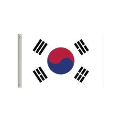 National Flag, Korea Republic, Double-Sided - 96"W x 60"H 1