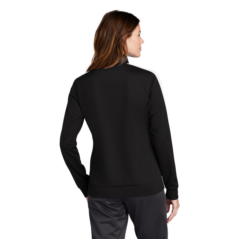 Sport-Tek Ladies Tricot Sleeve Stripe Track Jacket. 12
