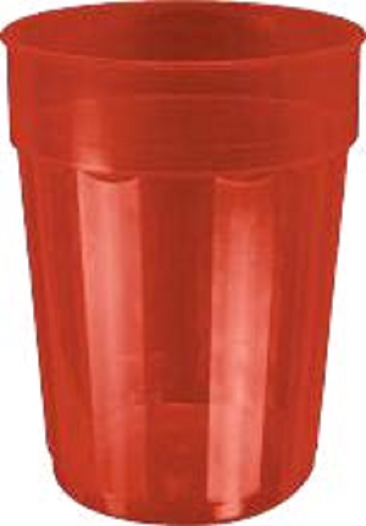 22 oz Squat Fluted Plastic Stadium Cup