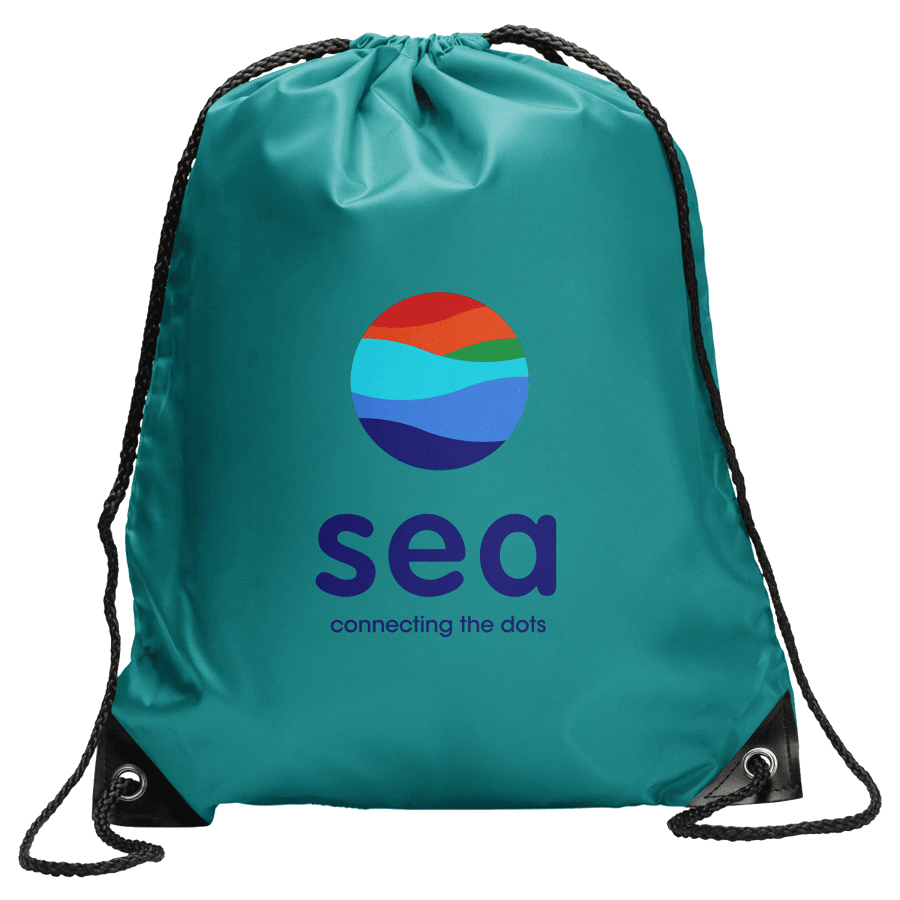 Polyester Drawstring Bag w/ Custom Logo 6