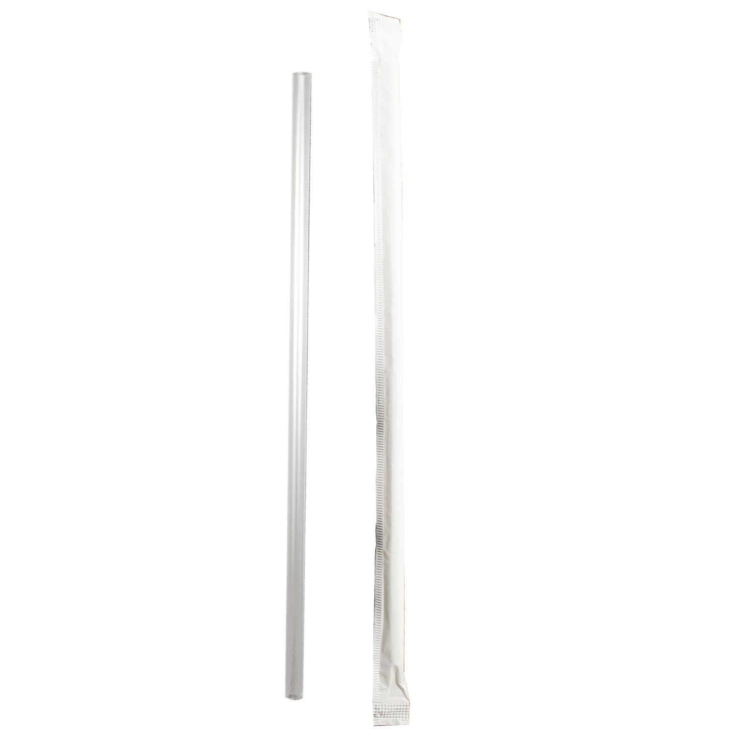 8" Clear Wrapped Plastic Straw