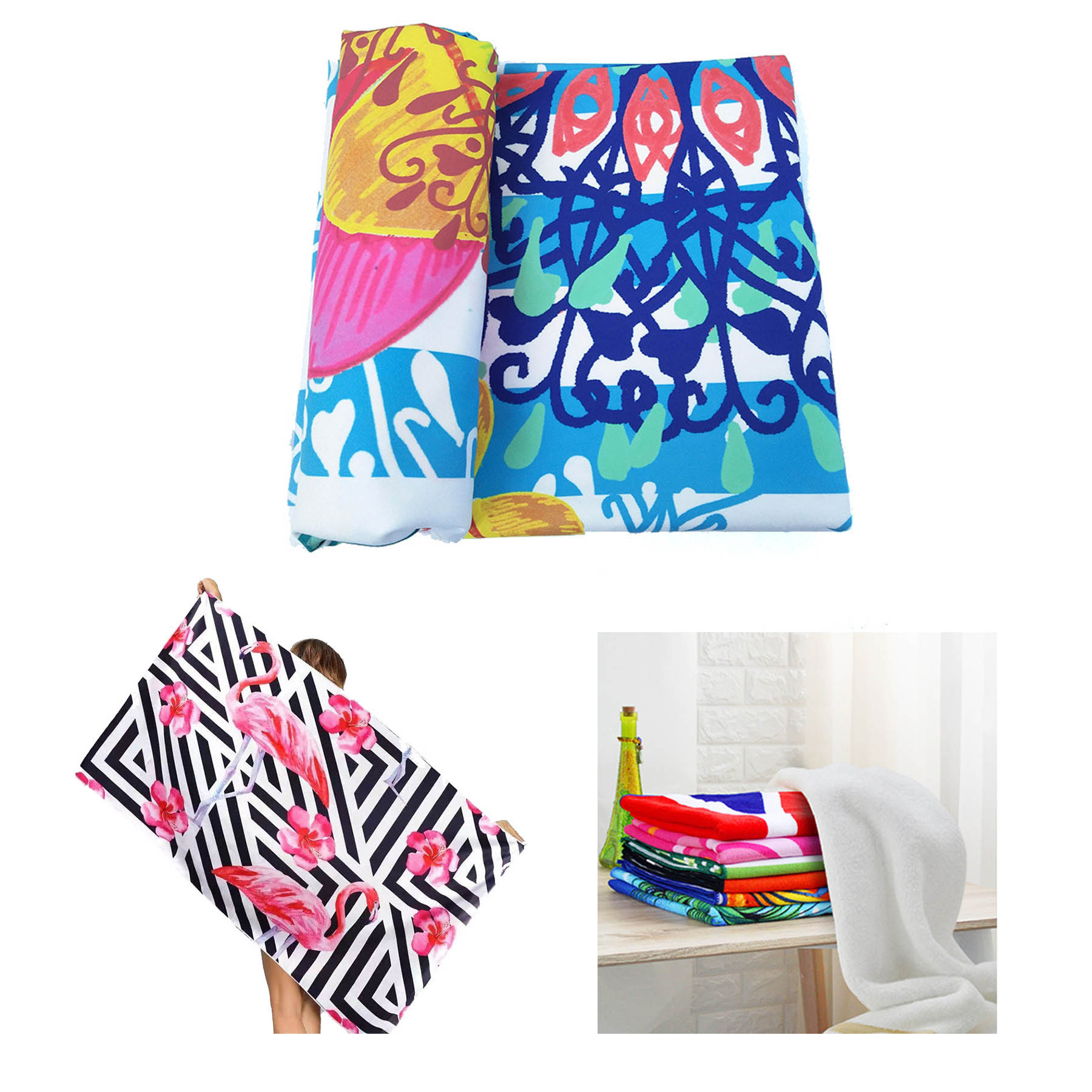 Full Color Microfiber Beach Towel 1