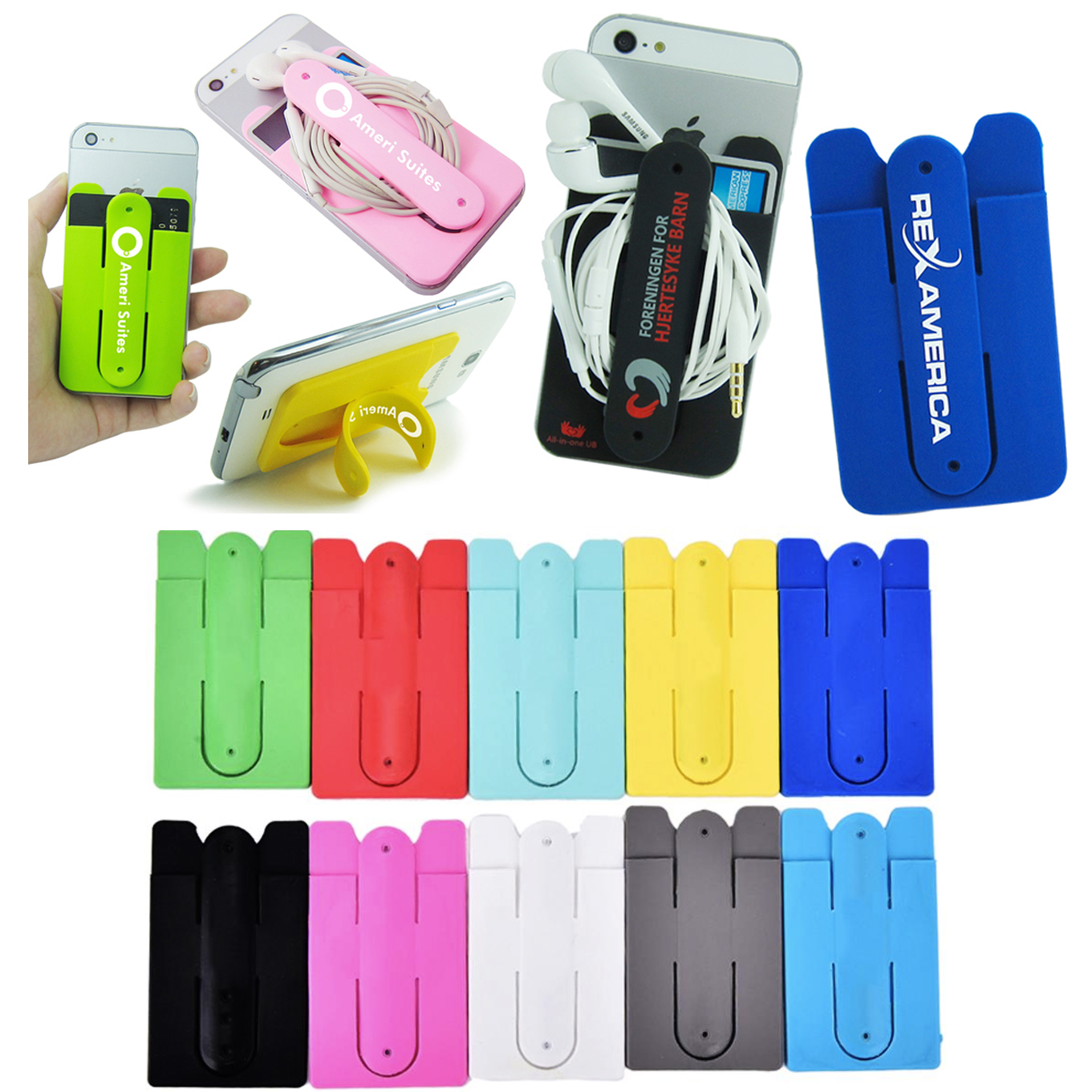 Combo Silicone Cell Phone Wallet & Kickstand 7