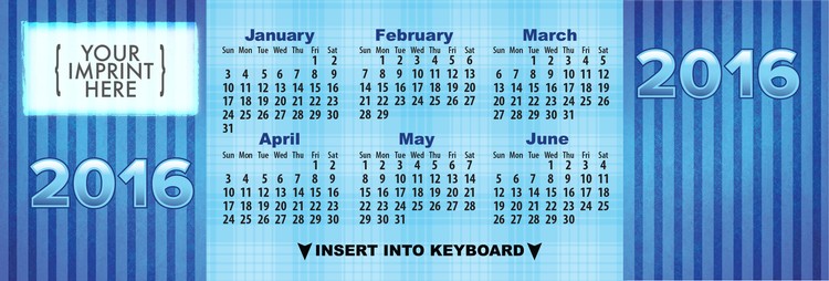 CALENDAR - Beautiful Blue Keyboard Calendar 1