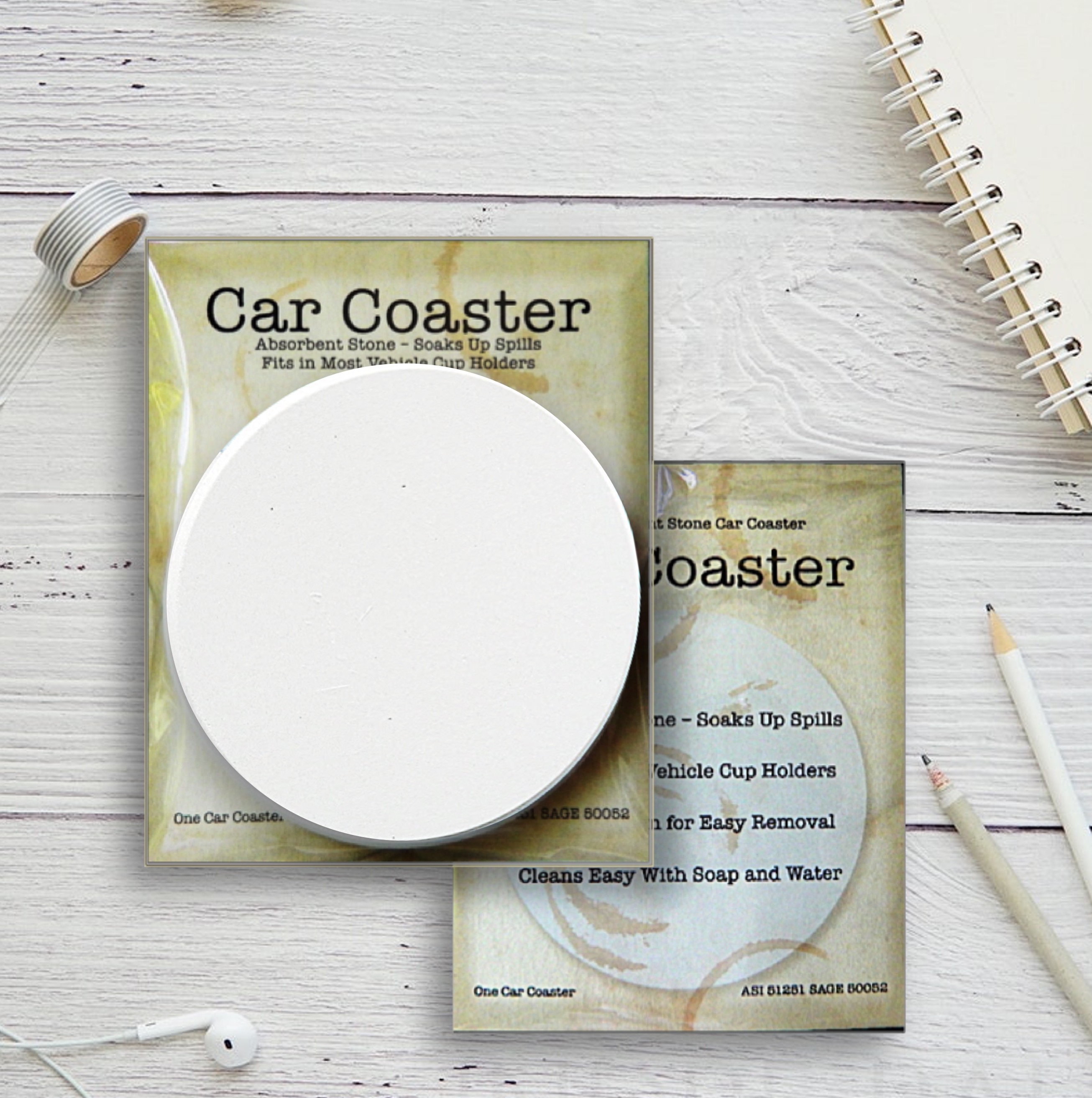 Car Coaster in Retail Packaging 5