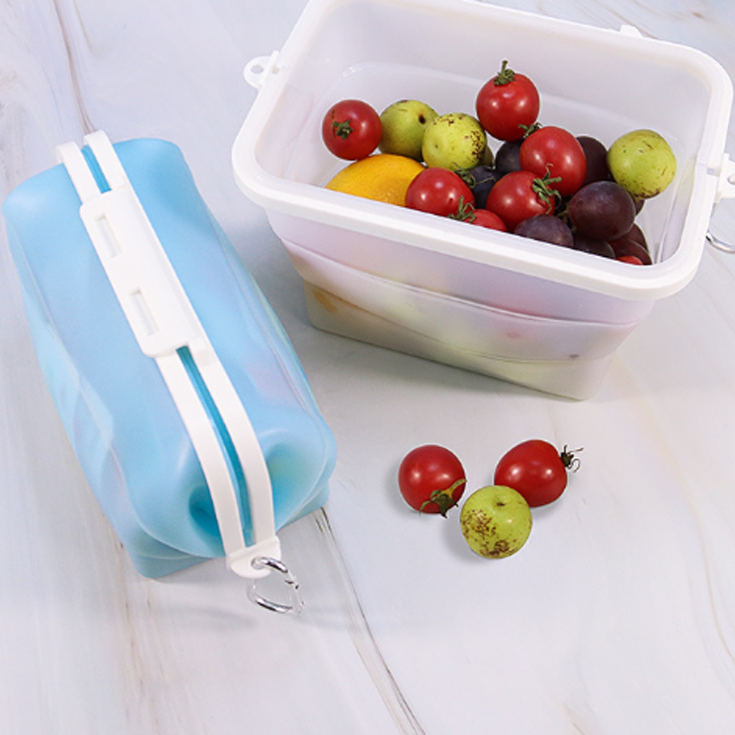 1.5L Collapsible Microwave Safe Silicone Food Storage Box 5