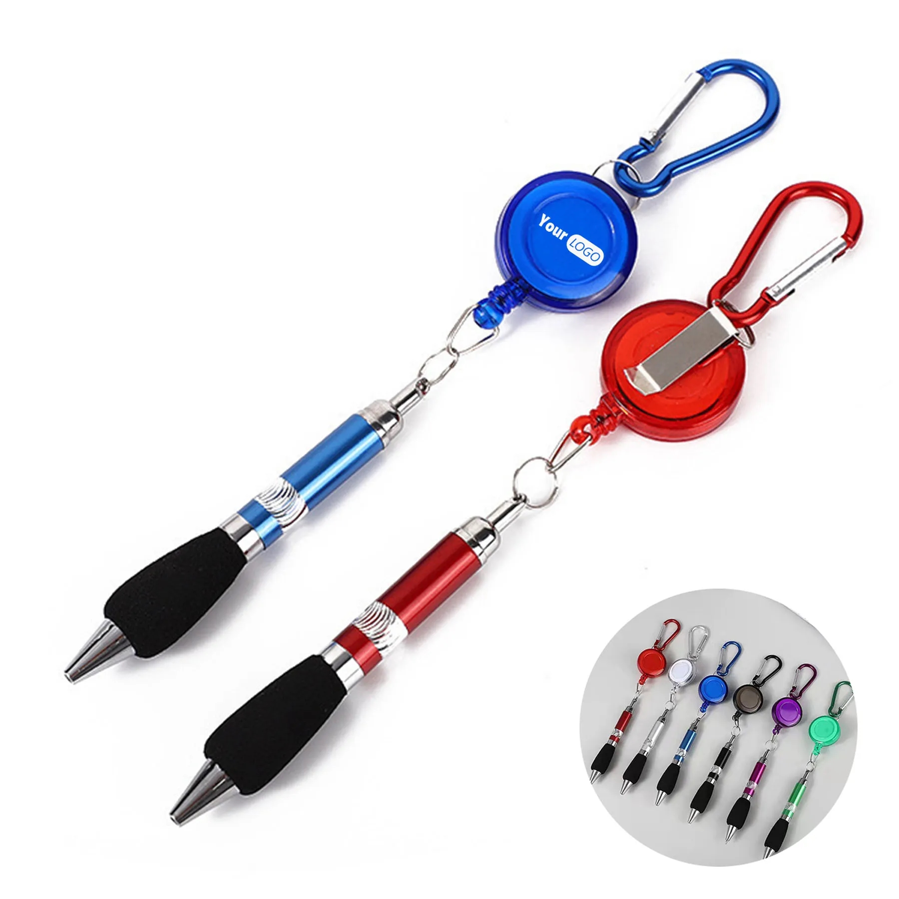 Retractable Metal Aluminum Rod Ballpoint Pen 4