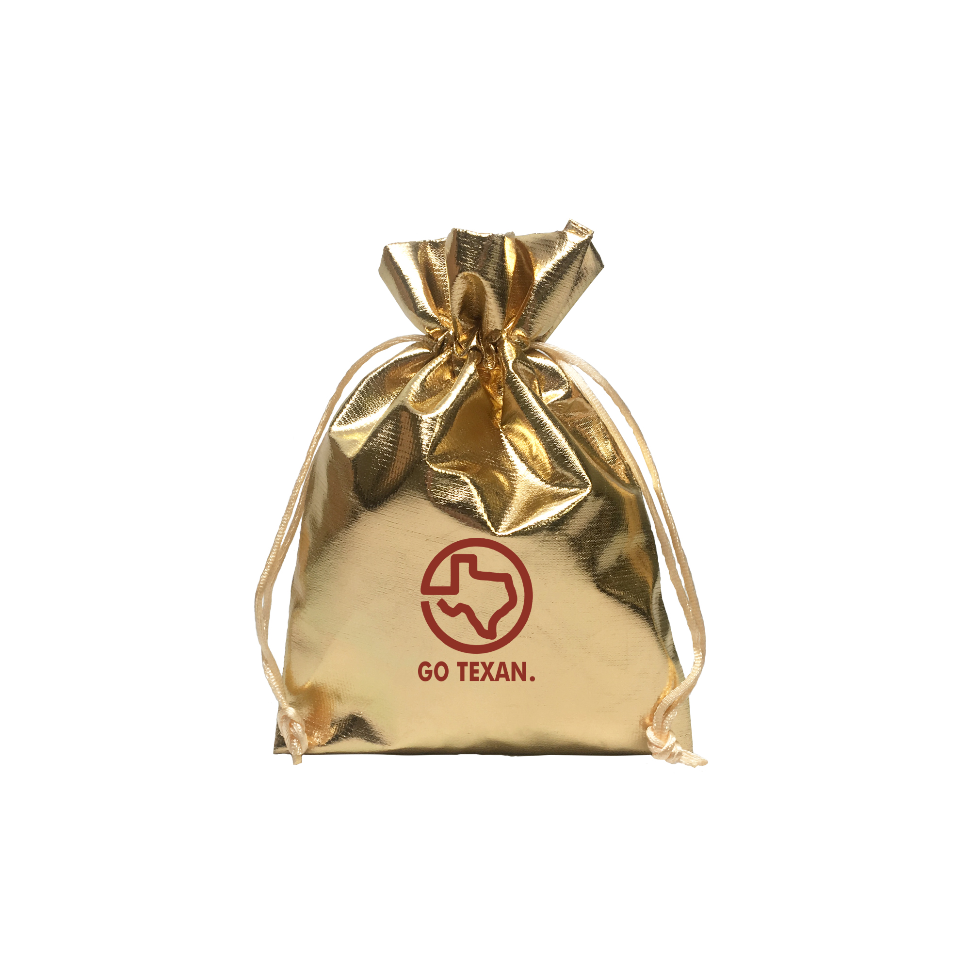 Medium Metallic Lamé Drawstring Pouch 2