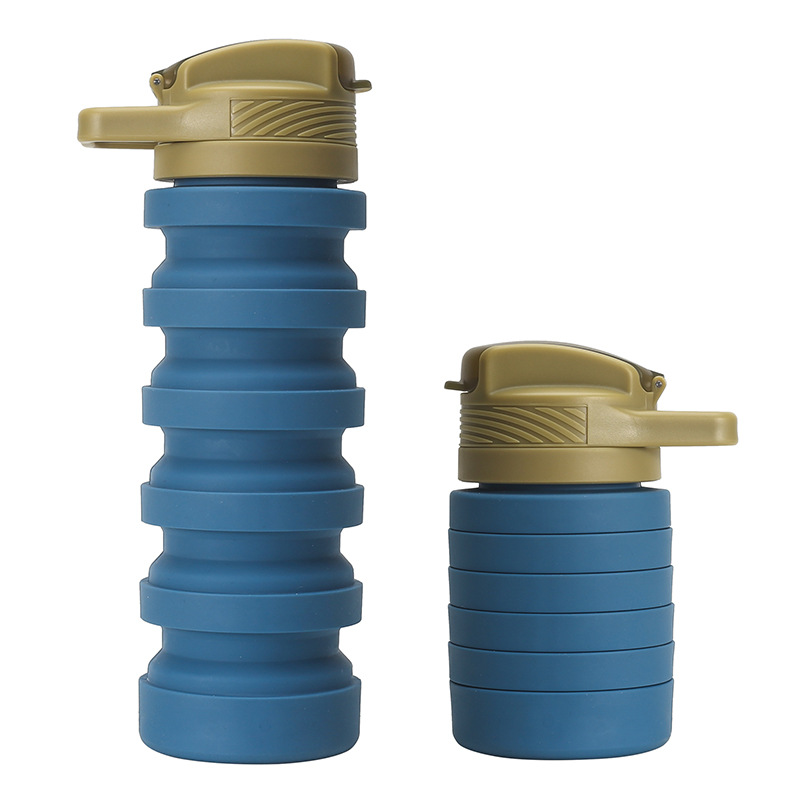 18.5 Oz. Eco-Friendly Foldable Silicone Water Bottle 5
