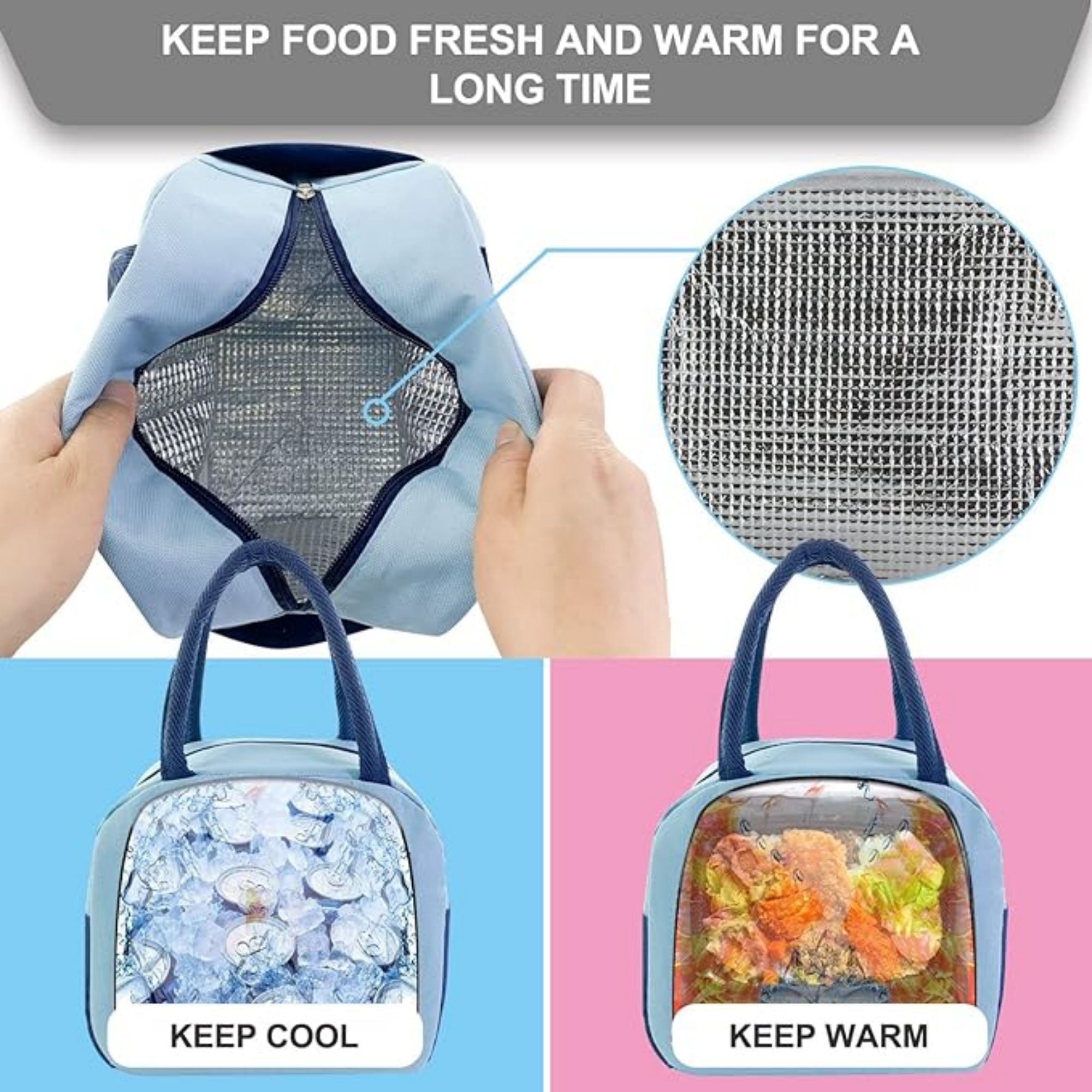 Stylish Colorful Lunch Tote Bag 5