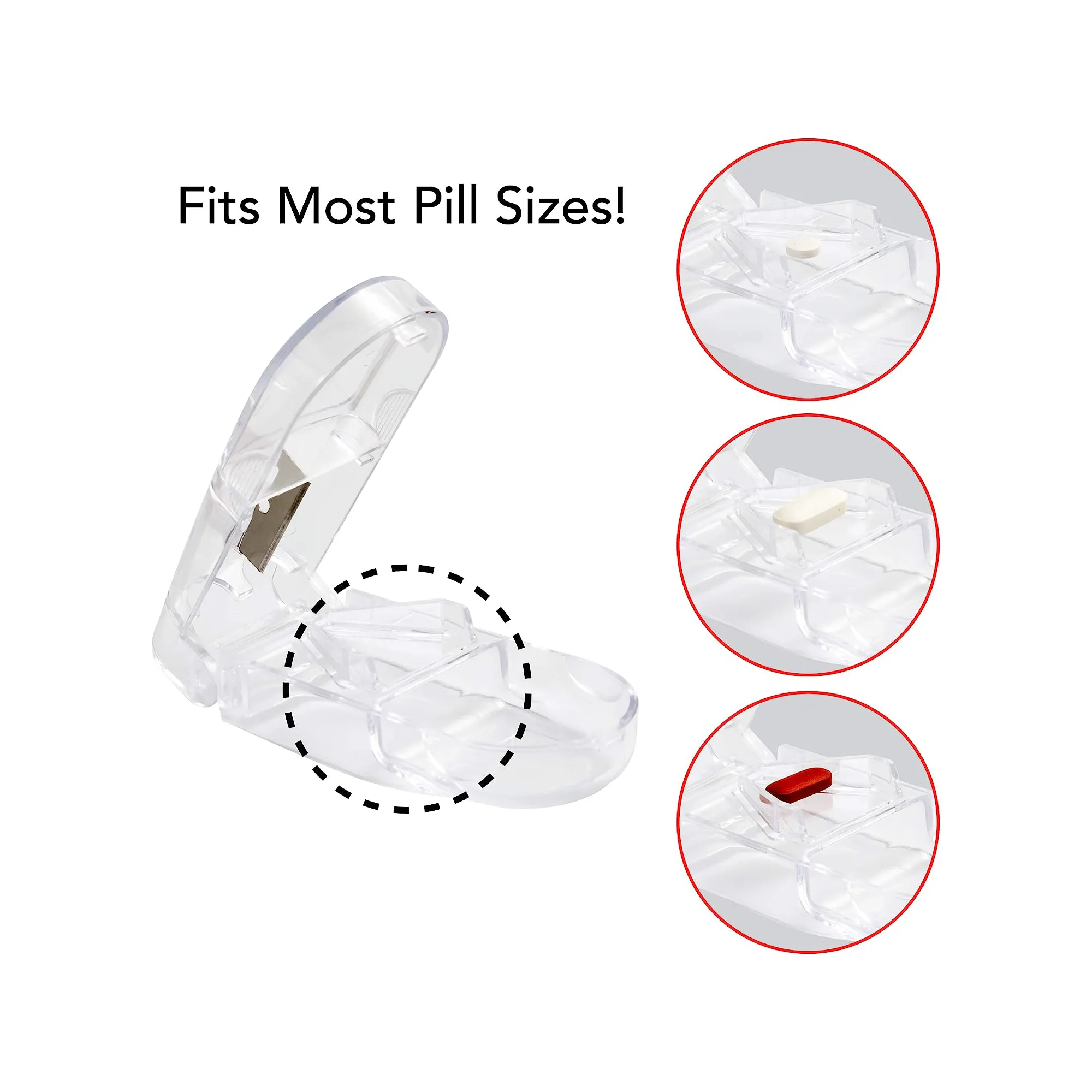 Portable Pill Box with Built-in Cutter 2